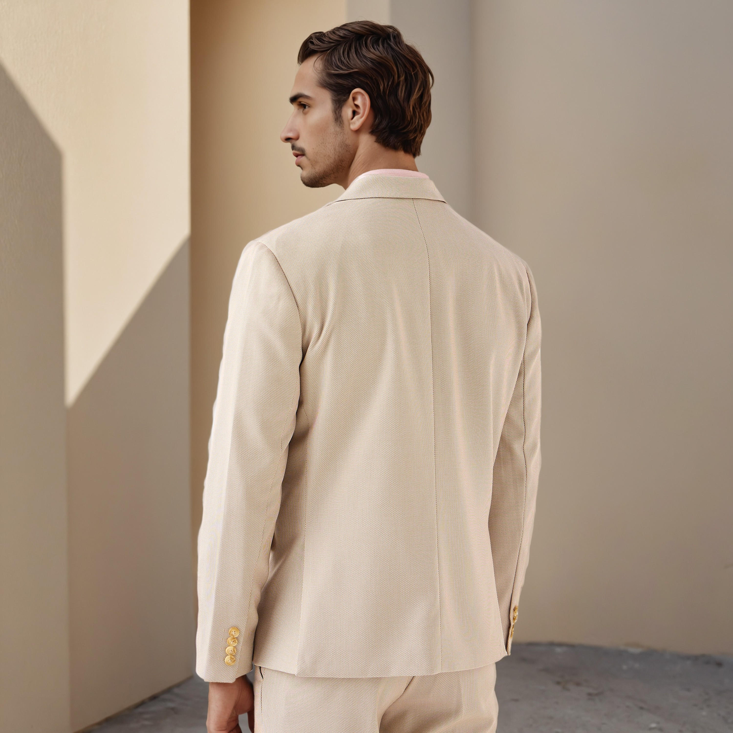 Textured Single Breasted Dobby Blazer-men-winterwear-jacketsandblazers-image-3