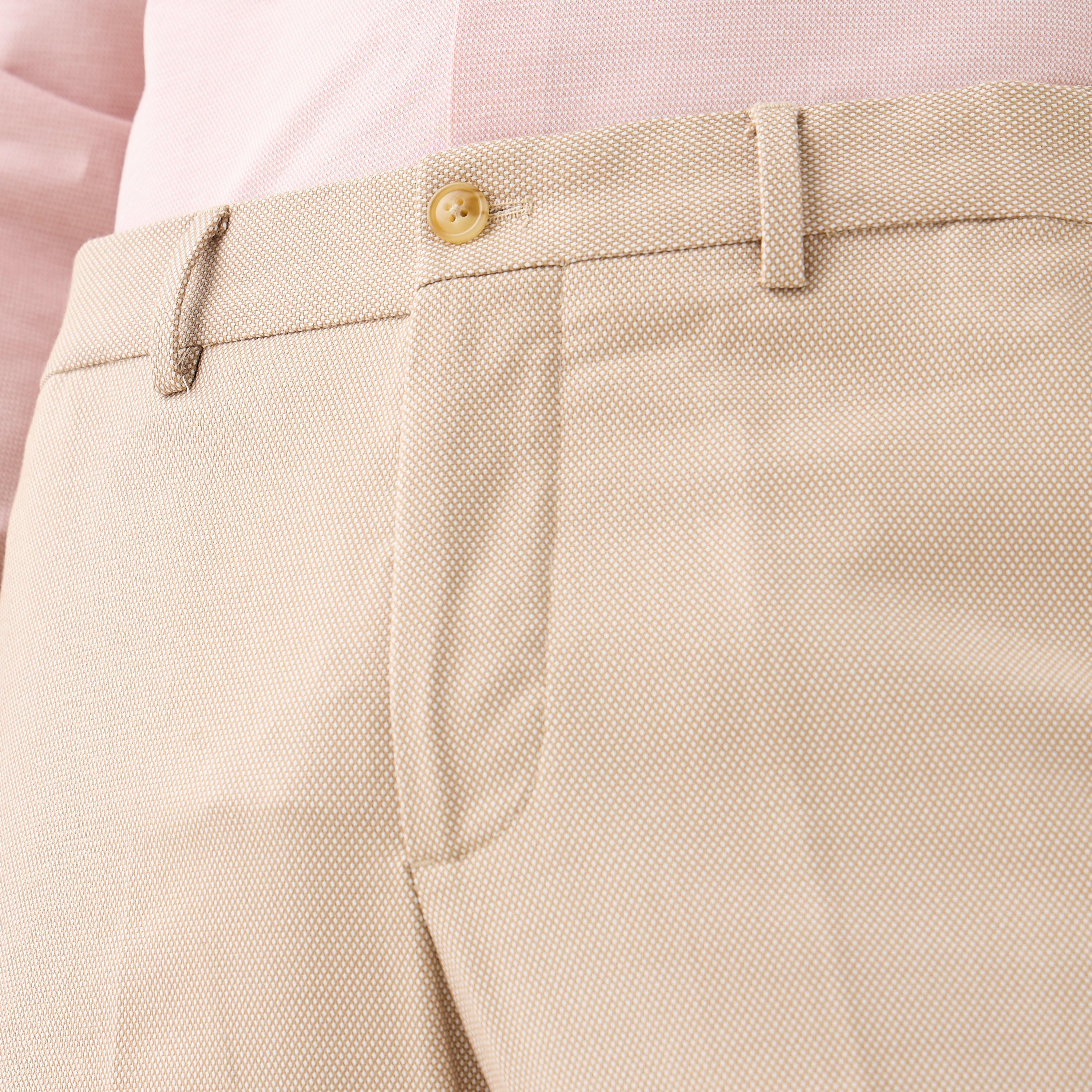 بنطلون دوبي بقصّة سليم وخصر مطاطي-men-clothing-bottoms-trousersandchinos-trousers-image-1