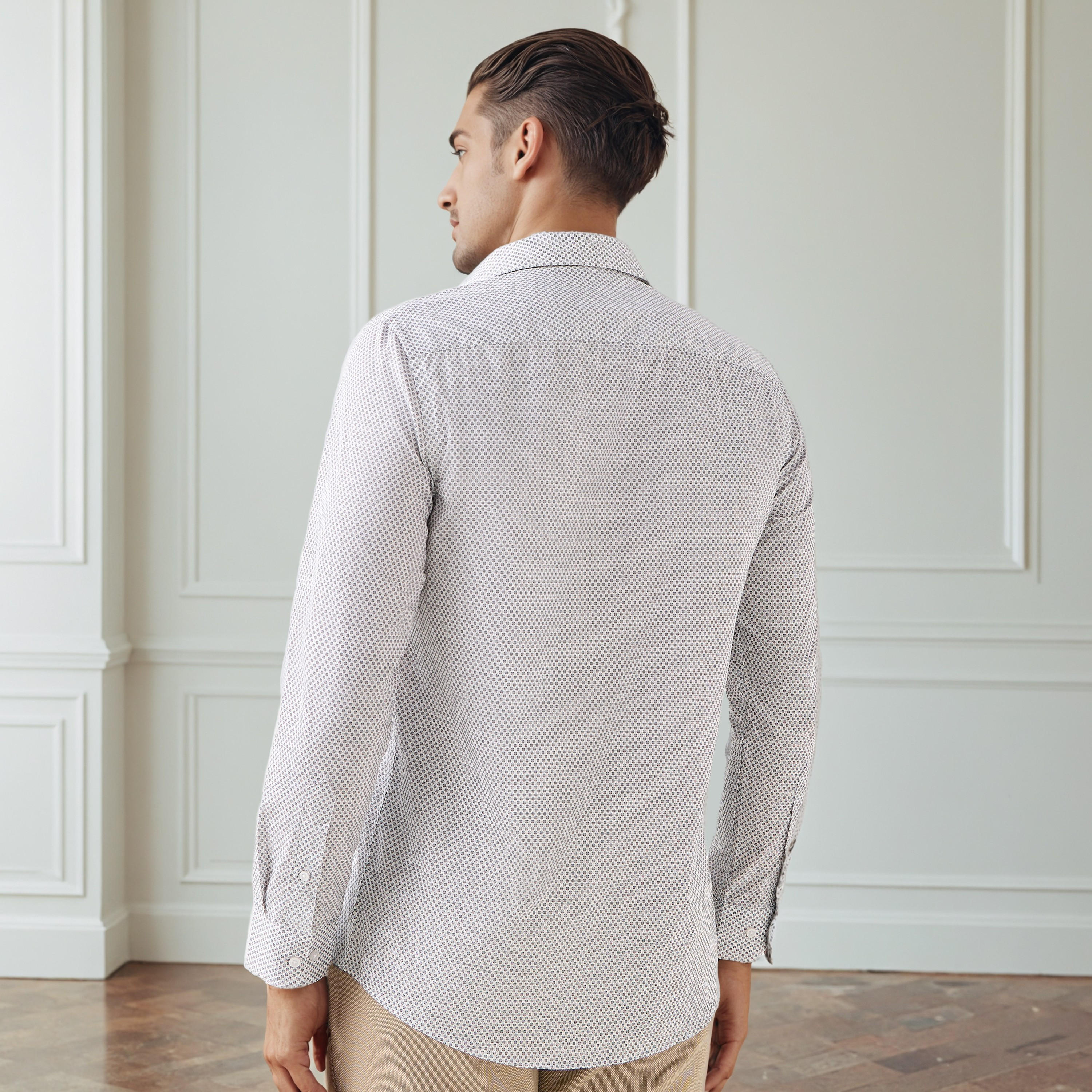 Men Regular Fit Collared Printed Long Sleeves Shirt-men-clothing-shirts-image-3