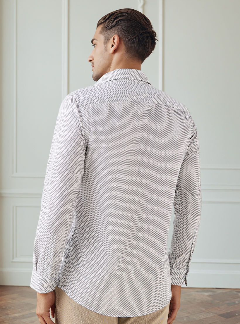 Men Regular Fit Collared Printed Long Sleeves Shirt-men-clothing-shirts-image-3