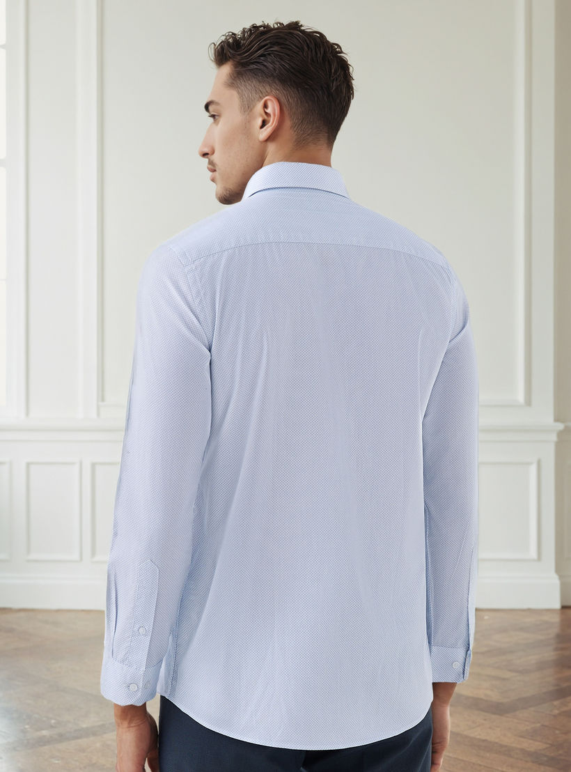 Men Regular Fit Collared Printed Long Sleeves Shirt-men-clothing-shirts-image-3