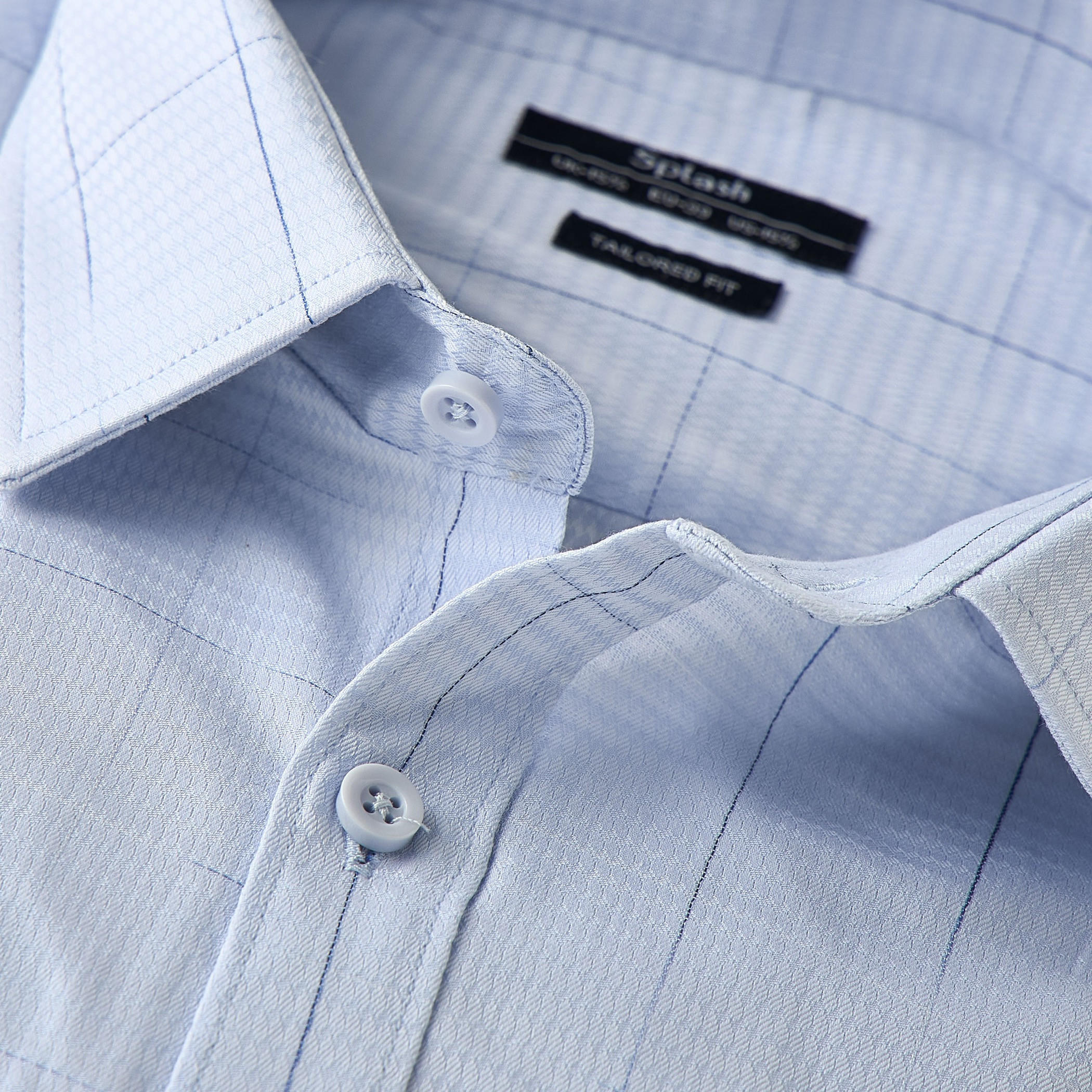 Men Regular Fit Collared Textured Long Sleeves Shirt-men-clothing-shirts-image-4