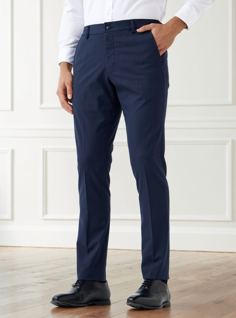 بنطلون رسمي بقصة سليم للرجال-men-clothing-bottoms-trousersandchinos-trousers-image-1
