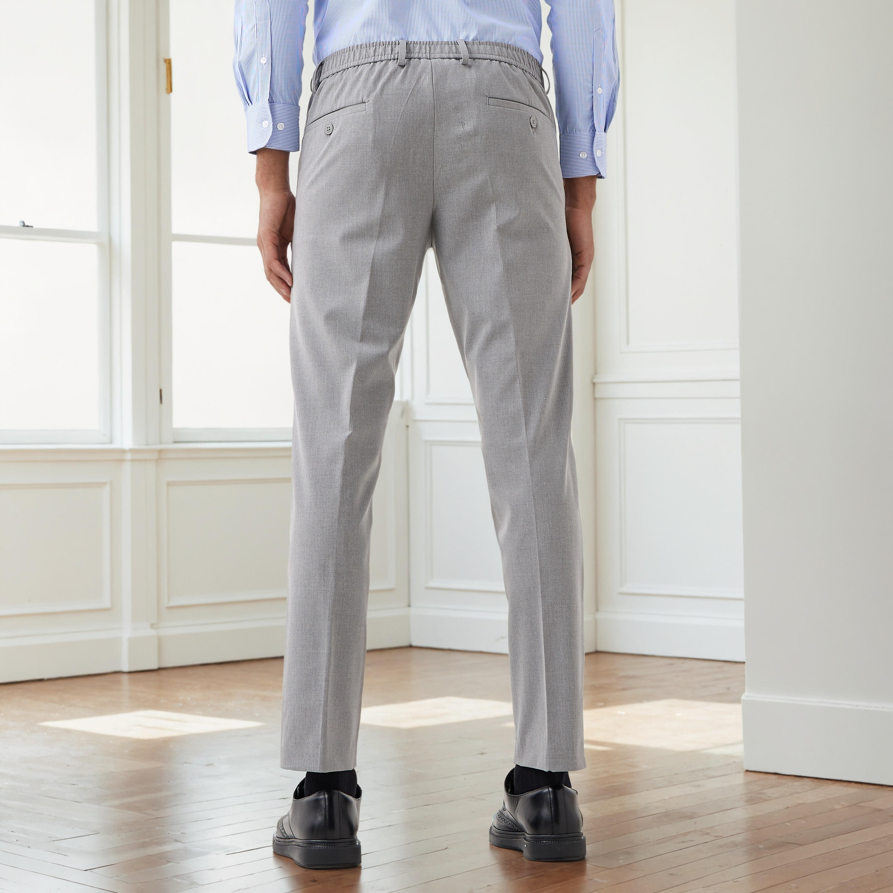 Men Slim Fit Flexi Waist Formal Trousers-men-clothing-bottoms-trousersandchinos-trousers-image-3