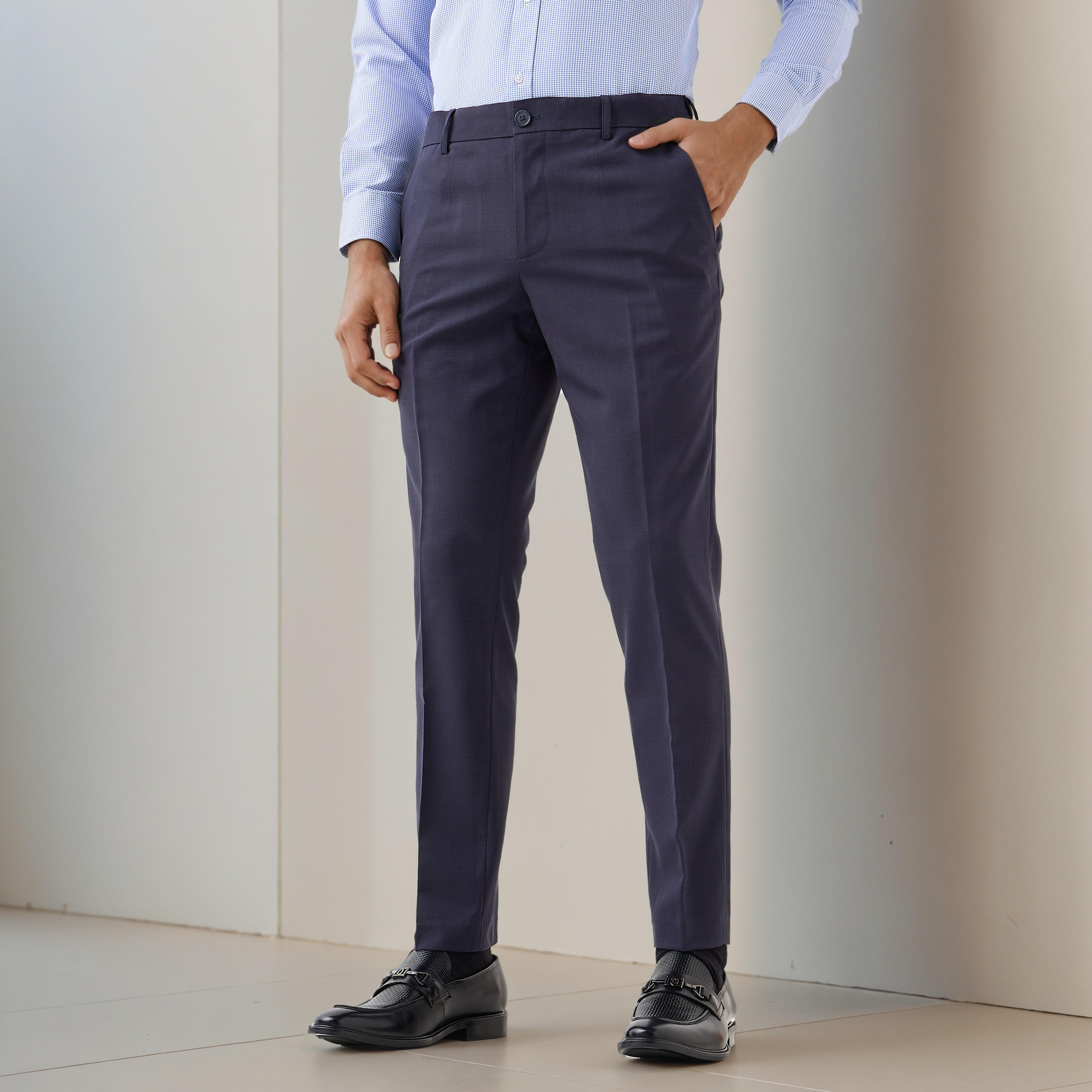 بنطلون رسمي رجالي بقصة سليم-men-clothing-bottoms-trousersandchinos-trousers-image-4