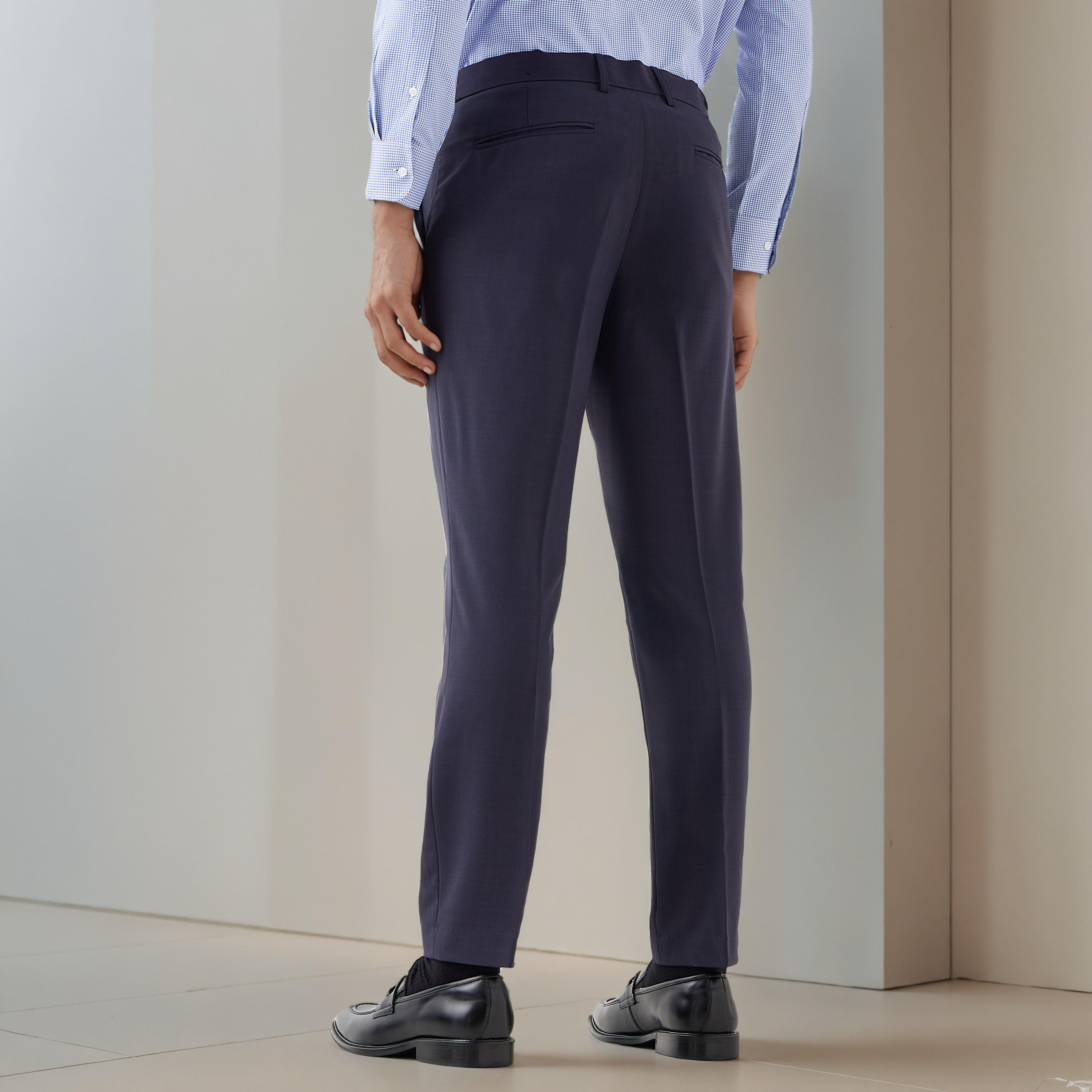 بنطلون رسمي رجالي بقصة سليم-men-clothing-bottoms-trousersandchinos-trousers-image-2