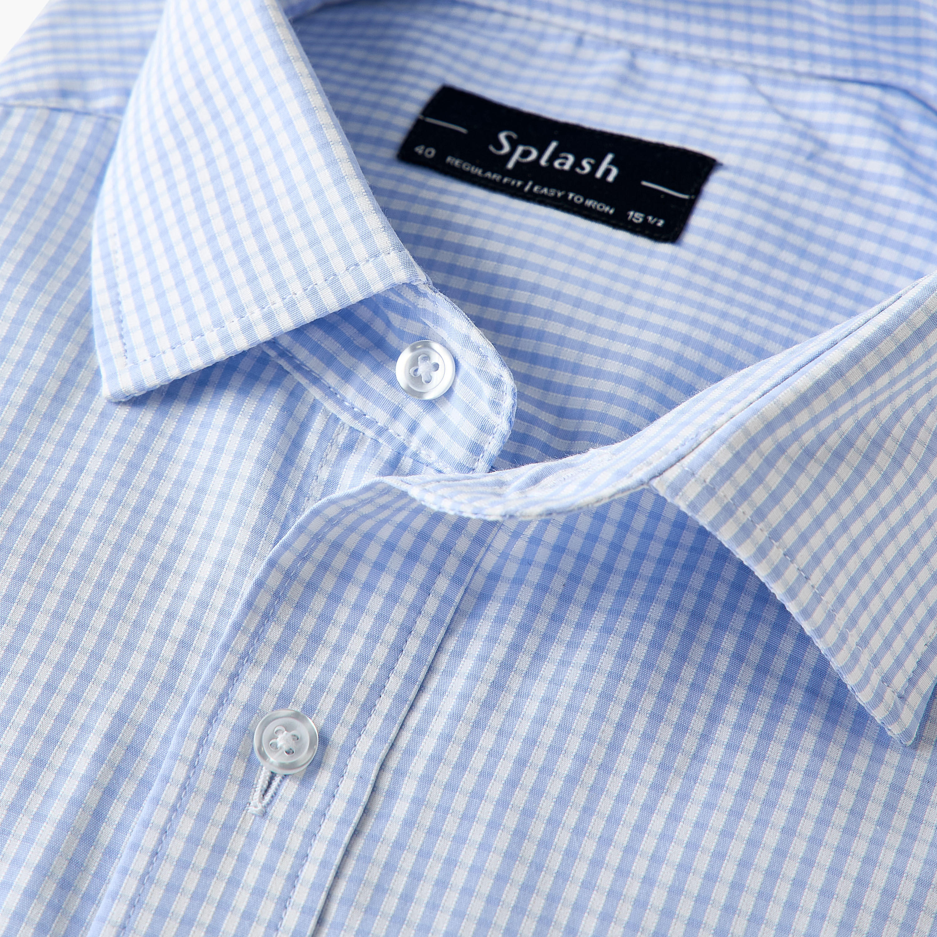 Men Regular Fit Collared Checked Long Sleeves Shirt-men-clothing-shirts-image-2