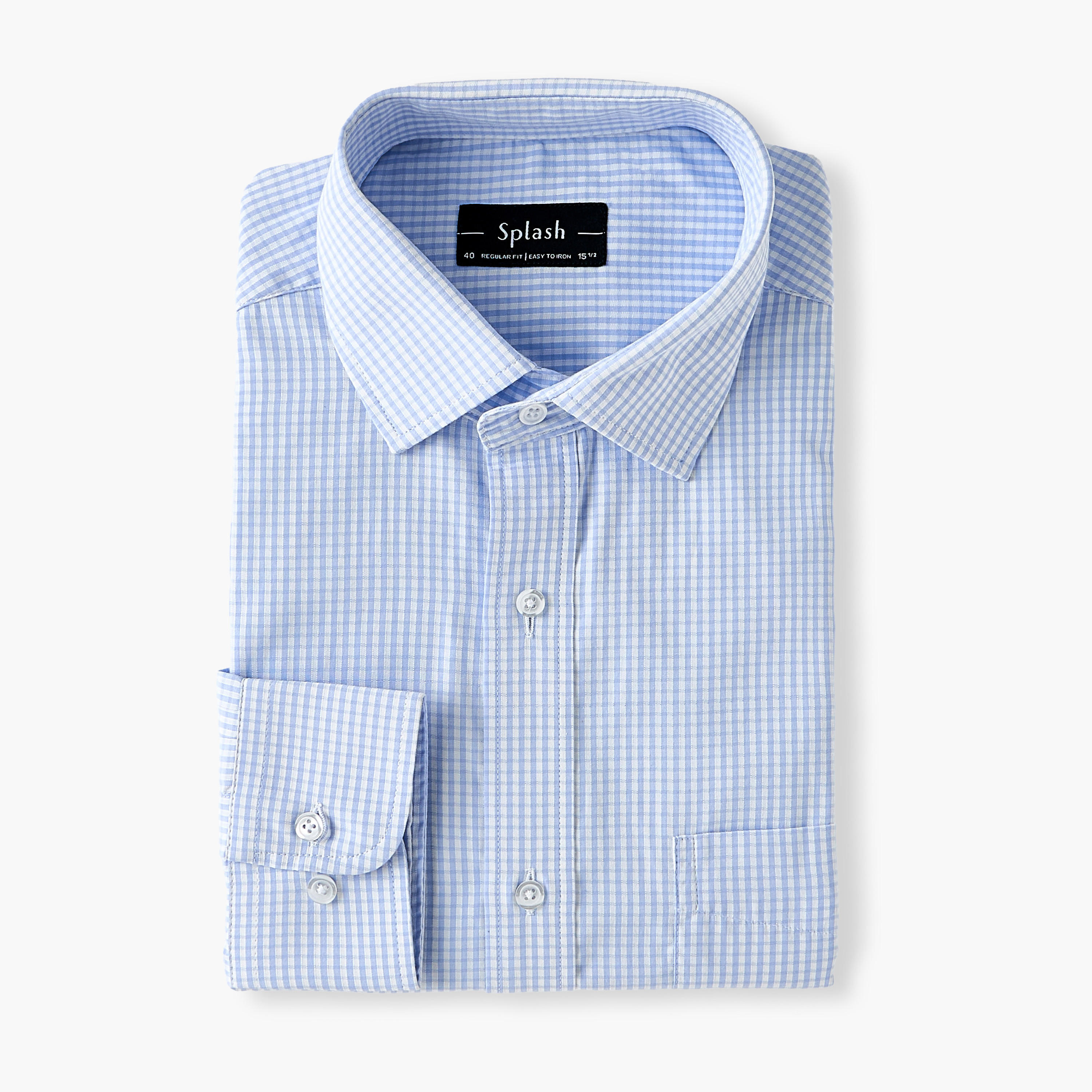 Men Regular Fit Collared Checked Long Sleeves Shirt-men-clothing-shirts-image-5