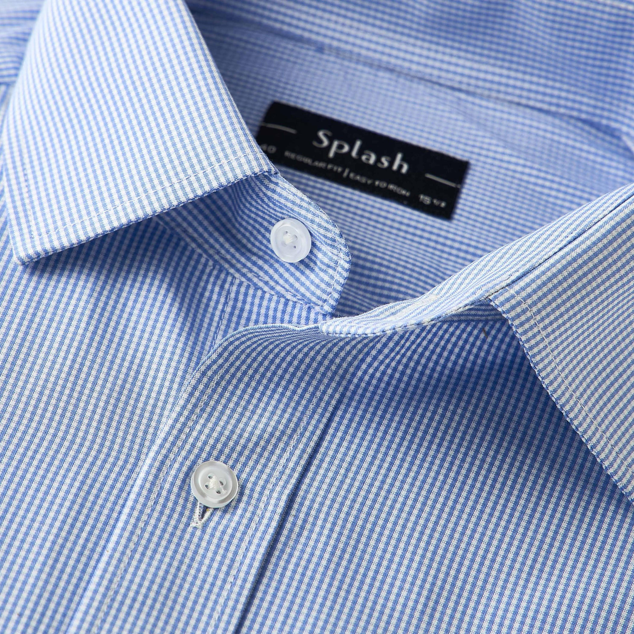 قميص كاروهات بقصة عادية وياقة وأكمام طويلة للرجال-men-clothing-shirts-image-4
