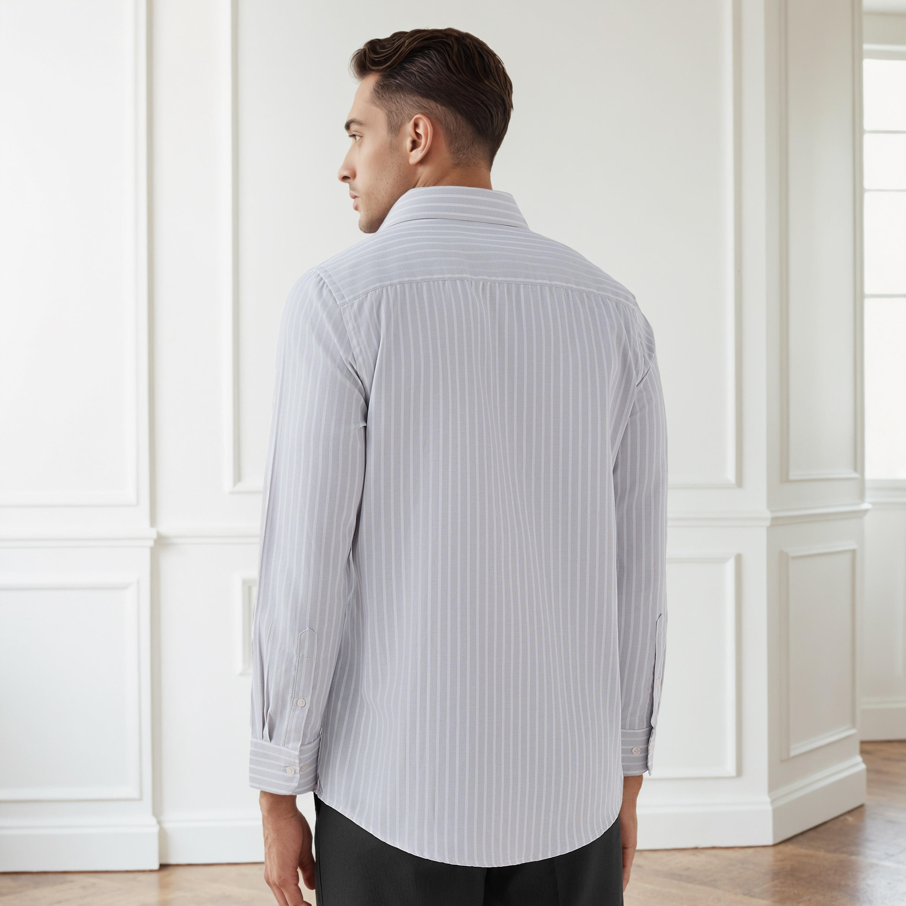 Men Regular Fit Striped Long Sleeves Shirt-men-clothing-shirts-image-3
