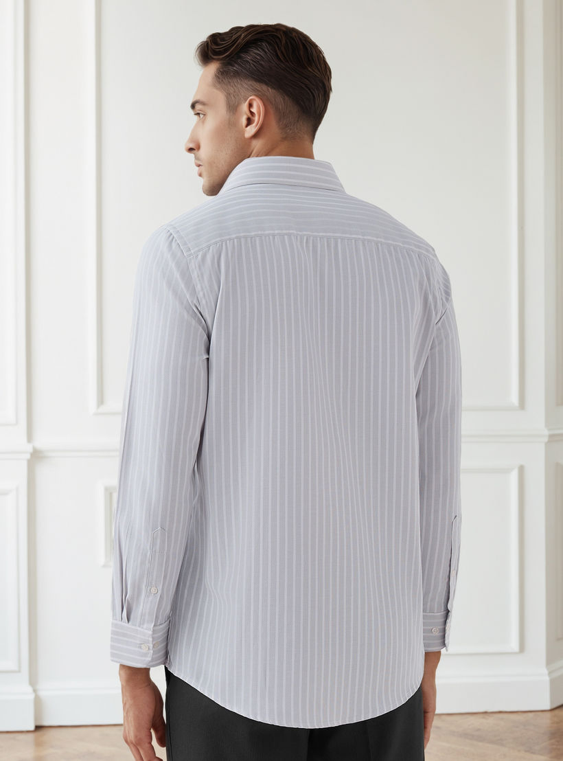 Men Regular Fit Striped Long Sleeves Shirt-men-clothing-shirts-image-3