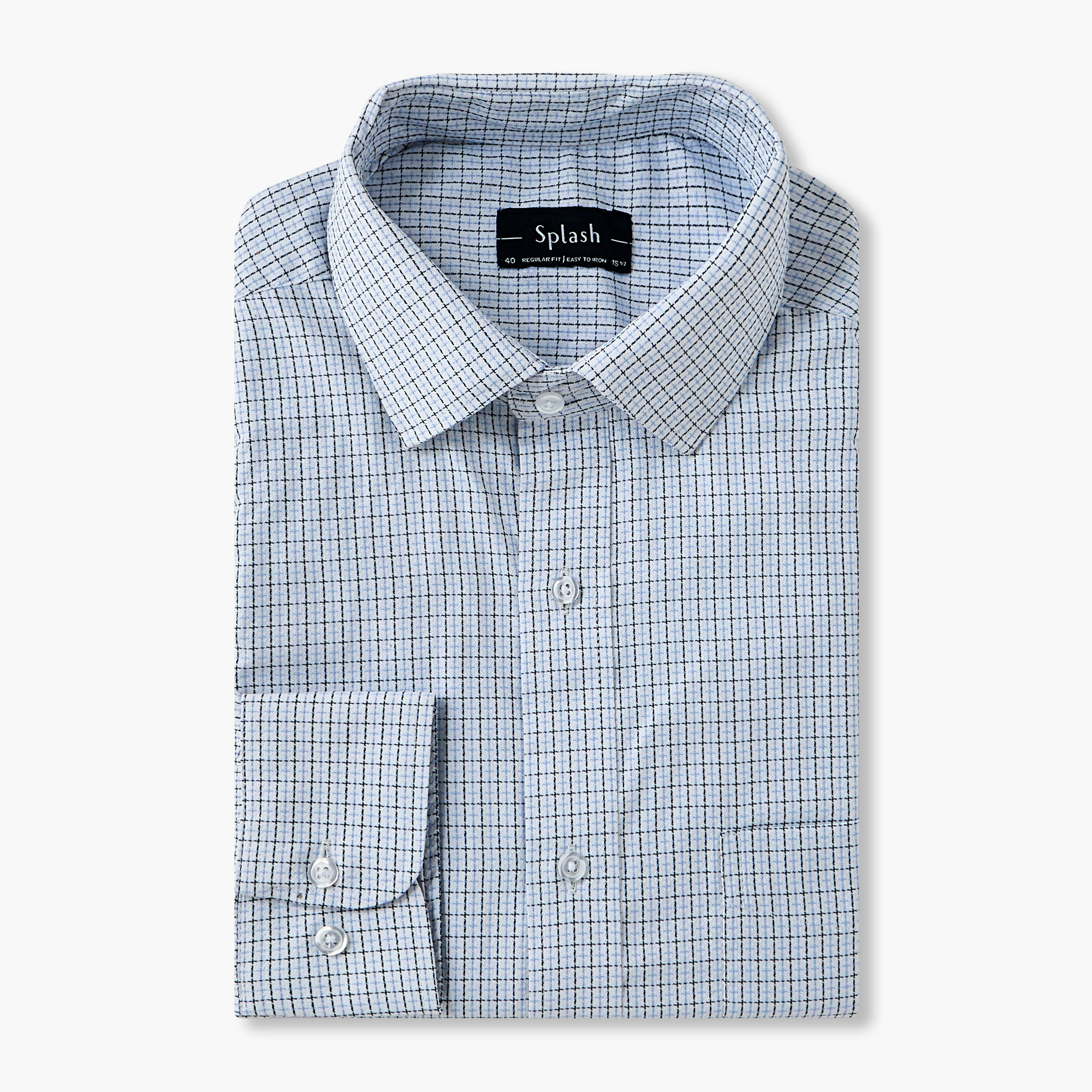 Men Regular Fit Checked Long Sleeves Shirt-men-clothing-shirts-image-5