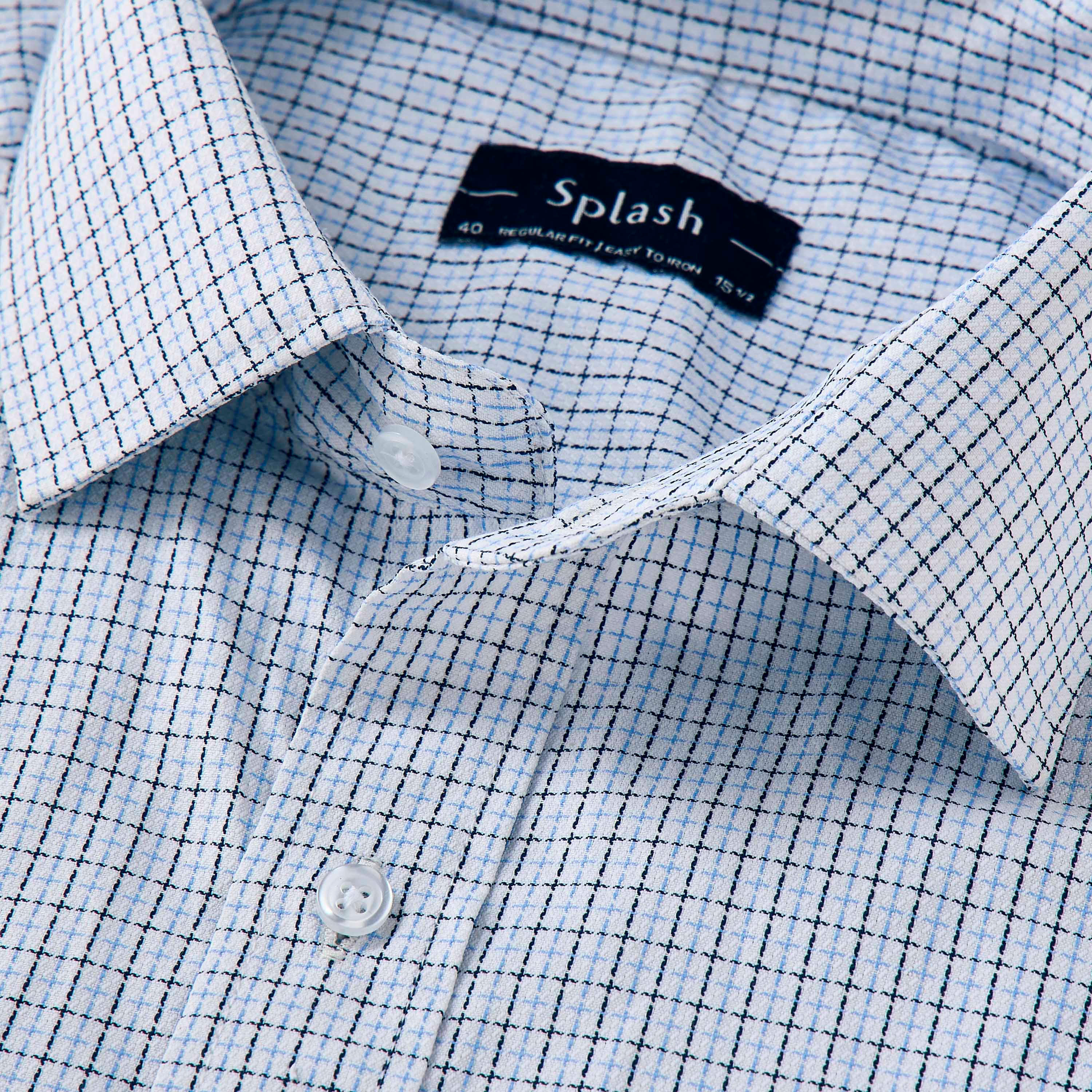 Men Regular Fit Checked Long Sleeves Shirt-men-clothing-shirts-image-2
