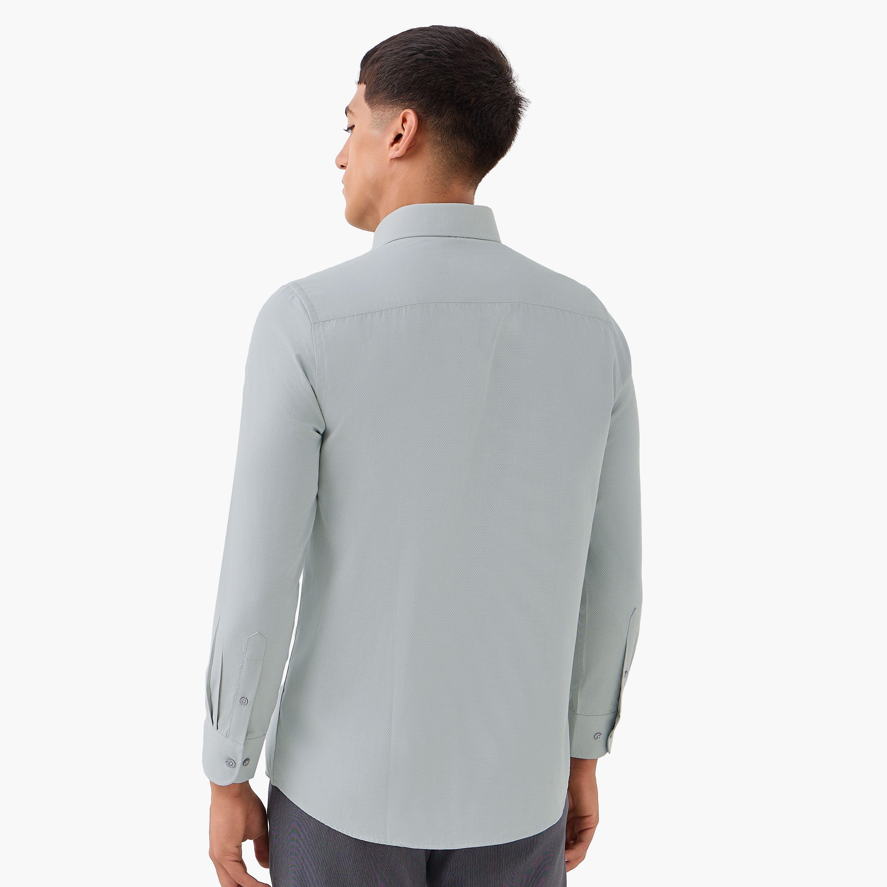 Men Regular Fit Dobby Long Sleeves Shirt-men-clothing-shirts-image-3