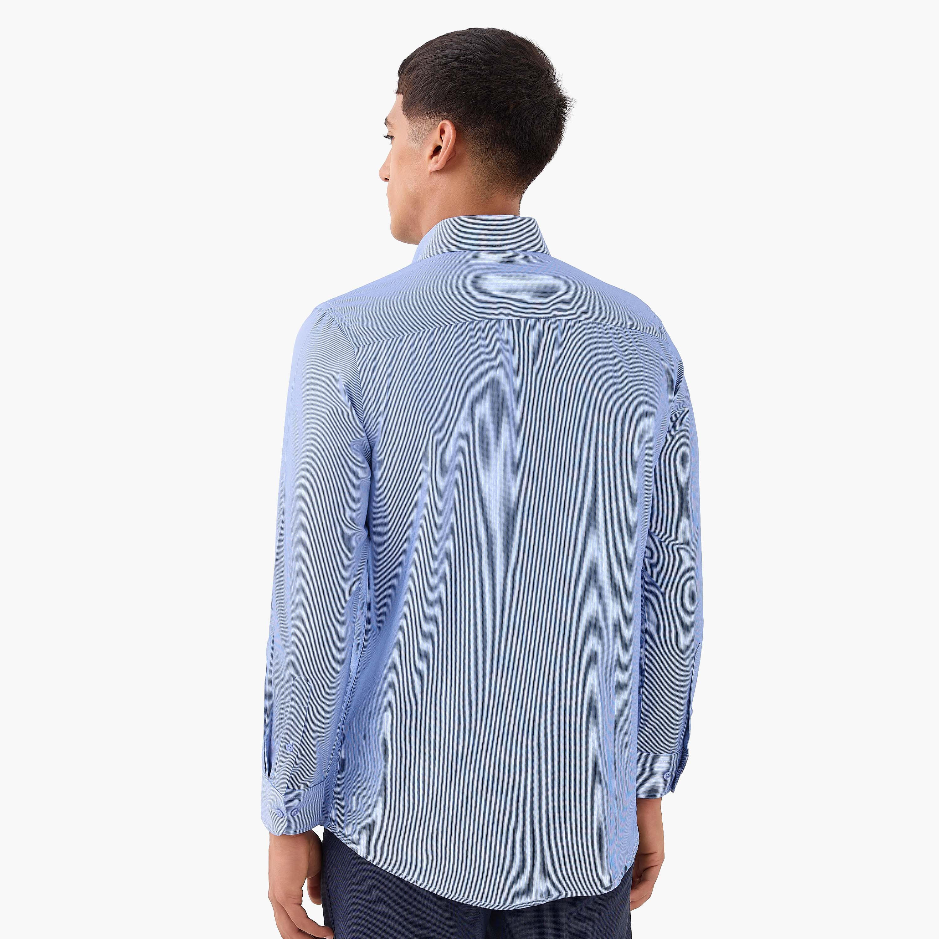 قميص بقصّة عادية وياقة واسعة وأكمام طويلة للرجال-men-clothing-shirts-image-5