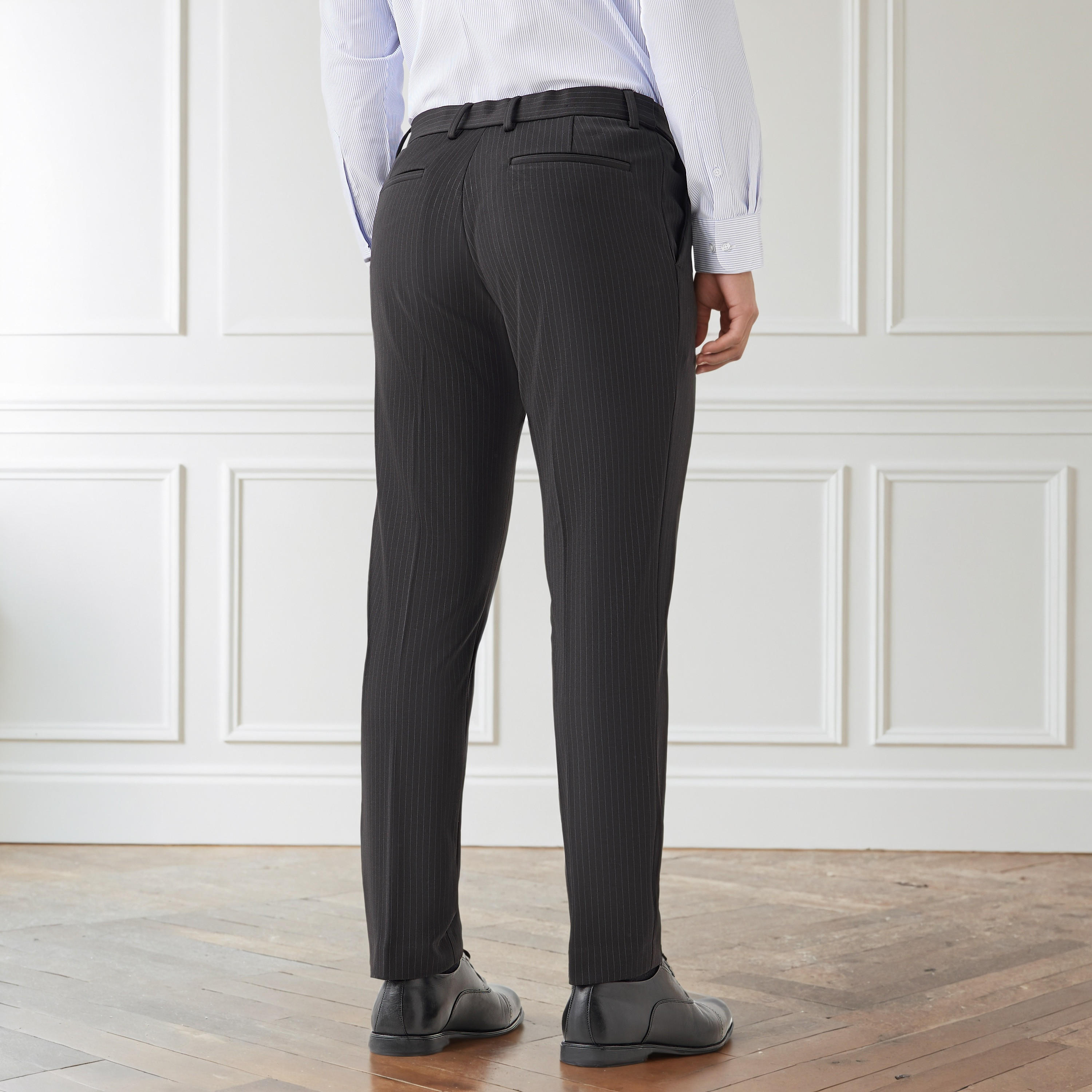 بنطلون رسمي مزيج البوليستر بقصة عادية للرجال-men-clothing-bottoms-trousersandchinos-trousers-image-2