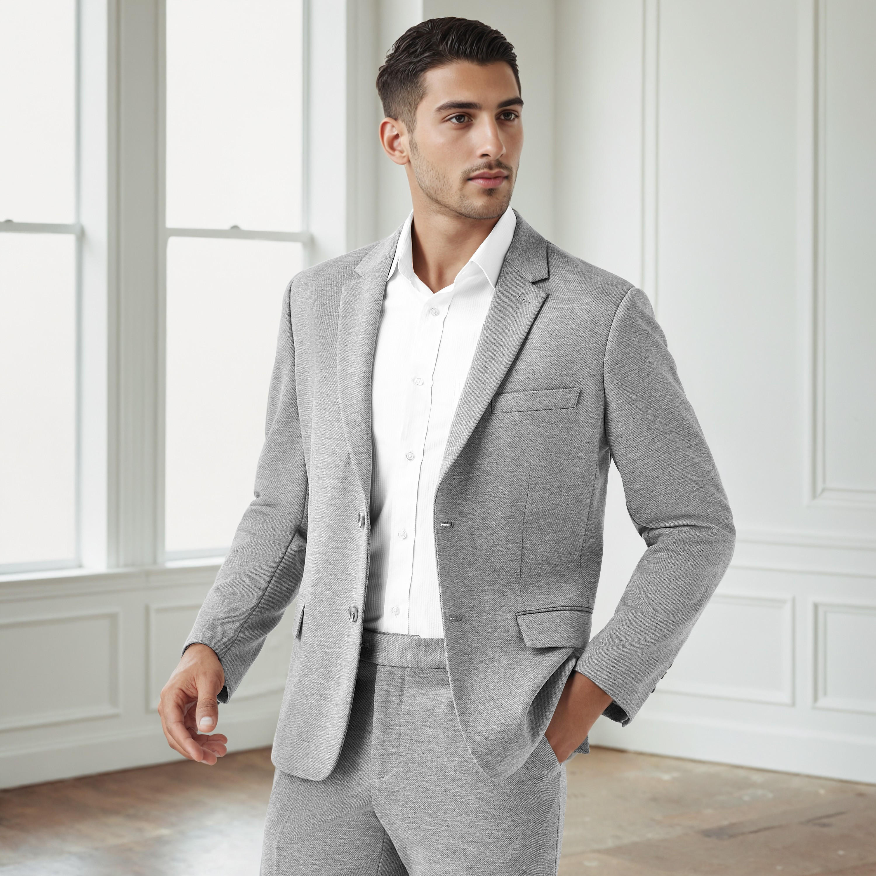 Textured Twill Notch Lapel Blazer-men-winterwear-jacketsandblazers-image-1