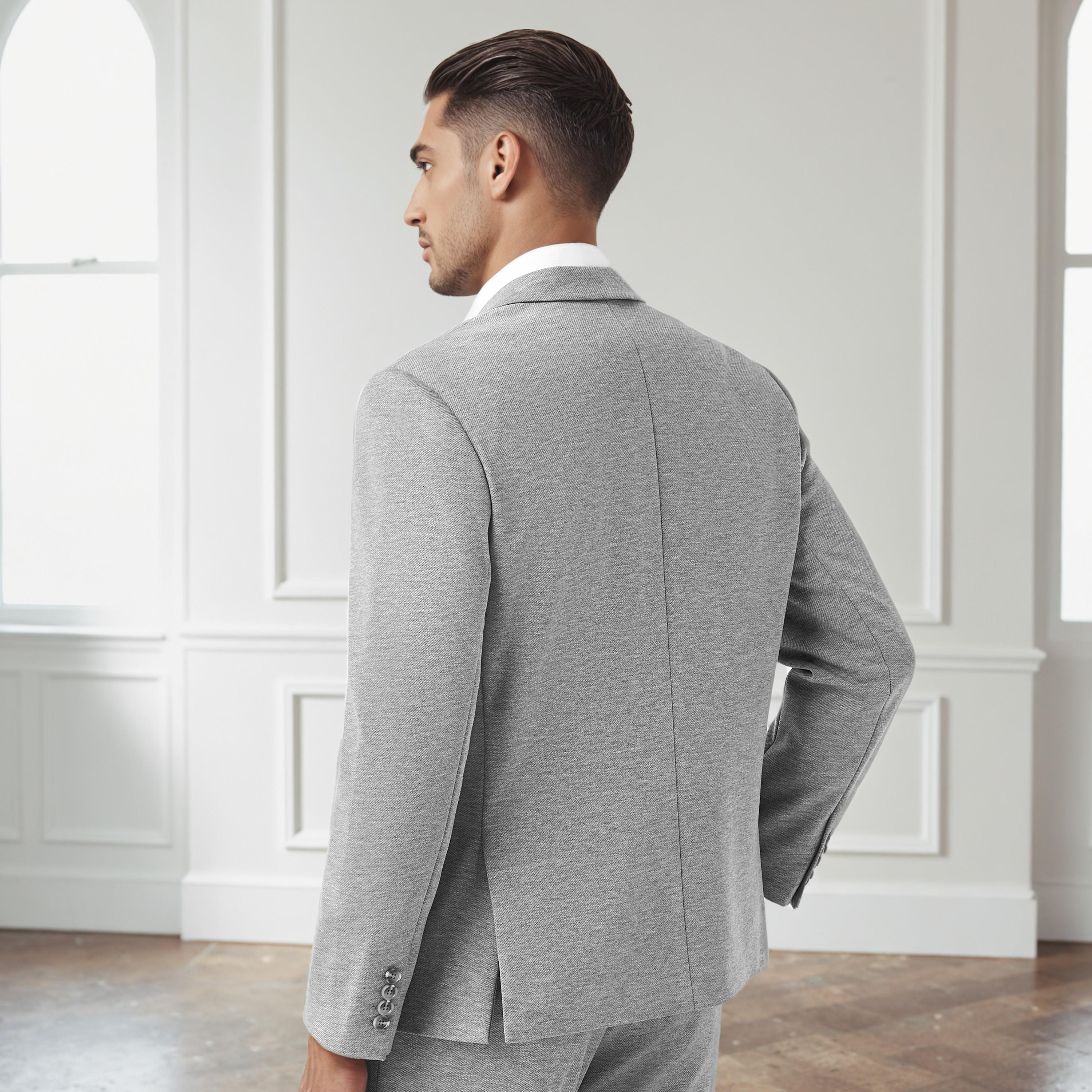 Textured Twill Notch Lapel Blazer-men-winterwear-jacketsandblazers-image-3