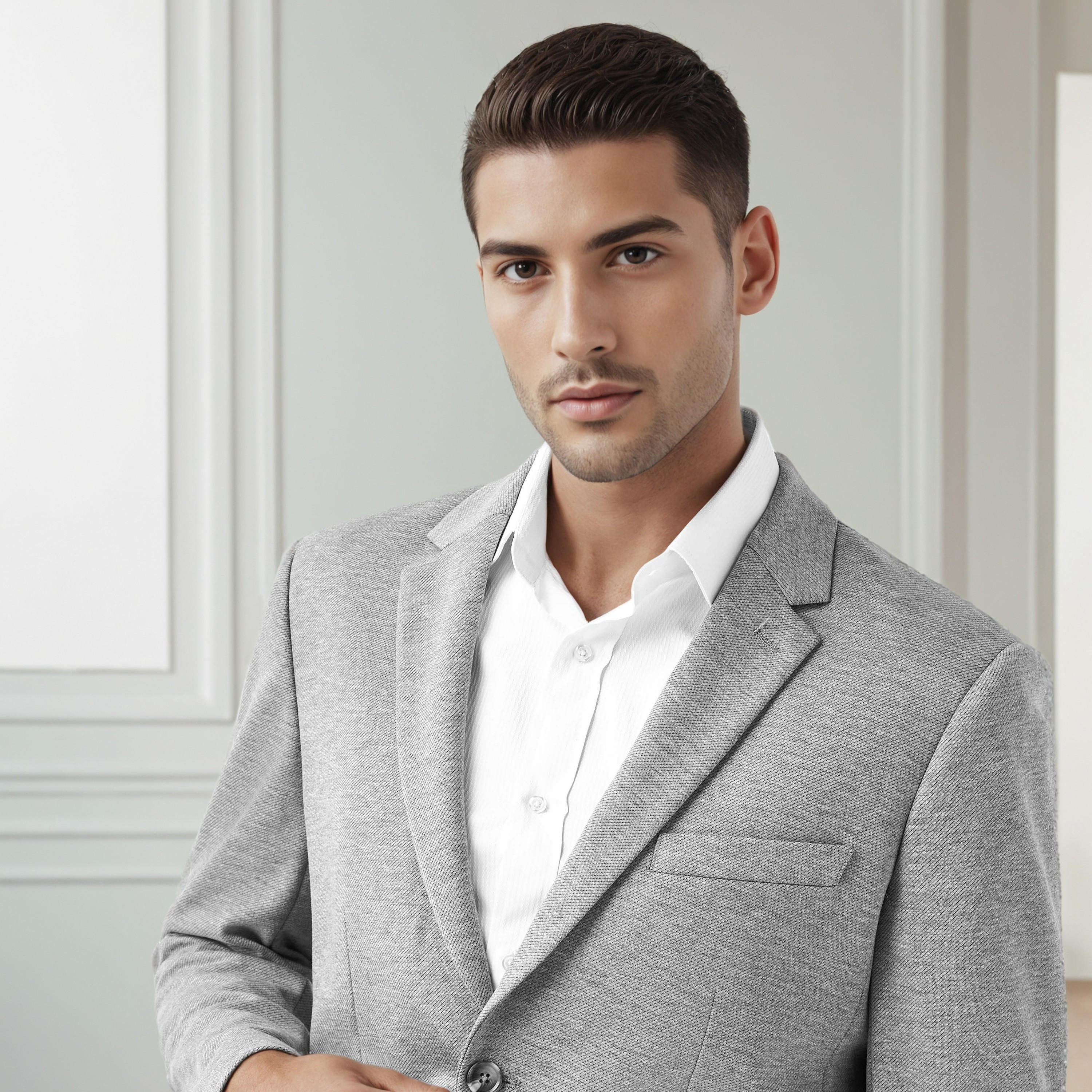 Textured Twill Notch Lapel Blazer-men-winterwear-jacketsandblazers-image-4