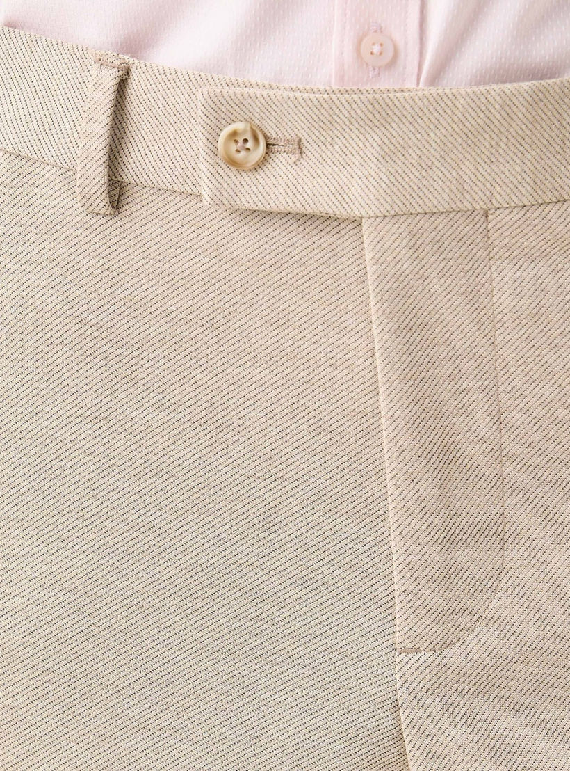 Textured Slim Fit Twill Flexi Waist Formal Trousers-men-clothing-bottoms-trousersandchinos-trousers-image-4