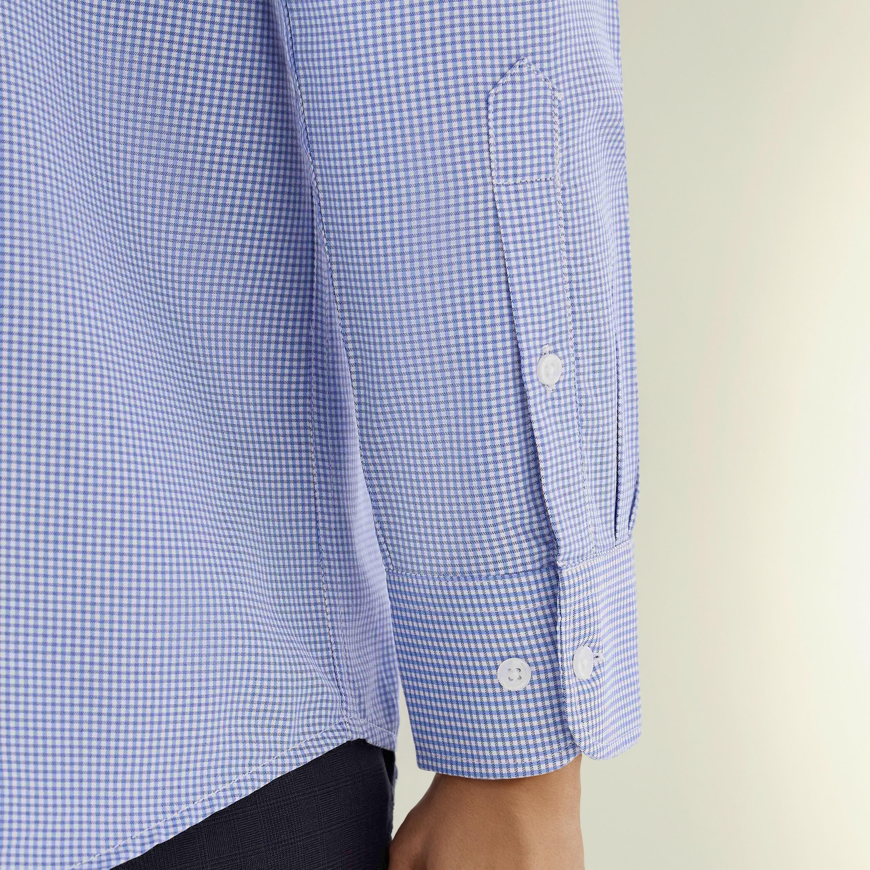 Men Regular Fit Collared Checked Long Sleeves Shirt-men-clothing-shirts-image-4