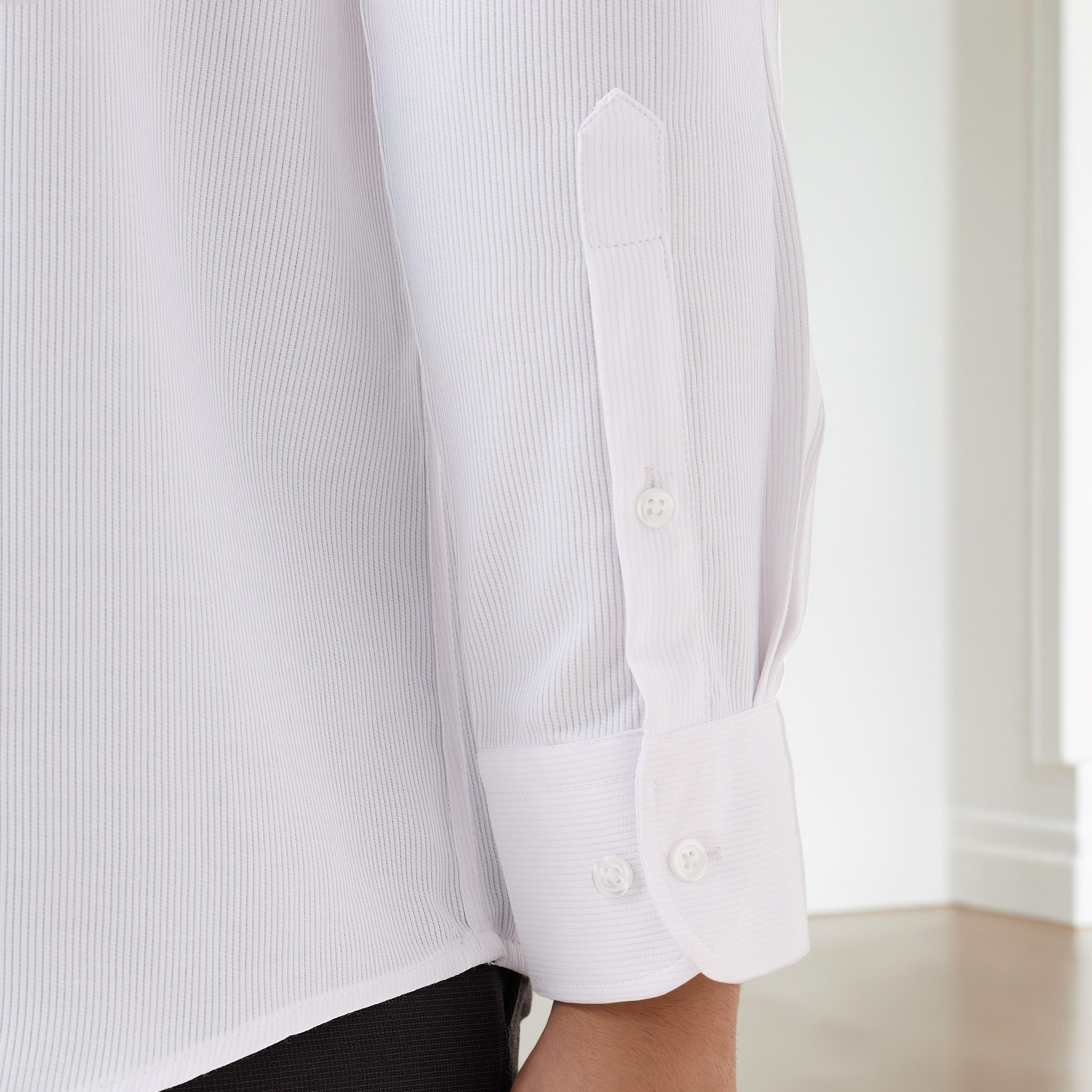 Men Regular Fit Collared Textured Long Sleeves Shirt-men-clothing-shirts-image-5