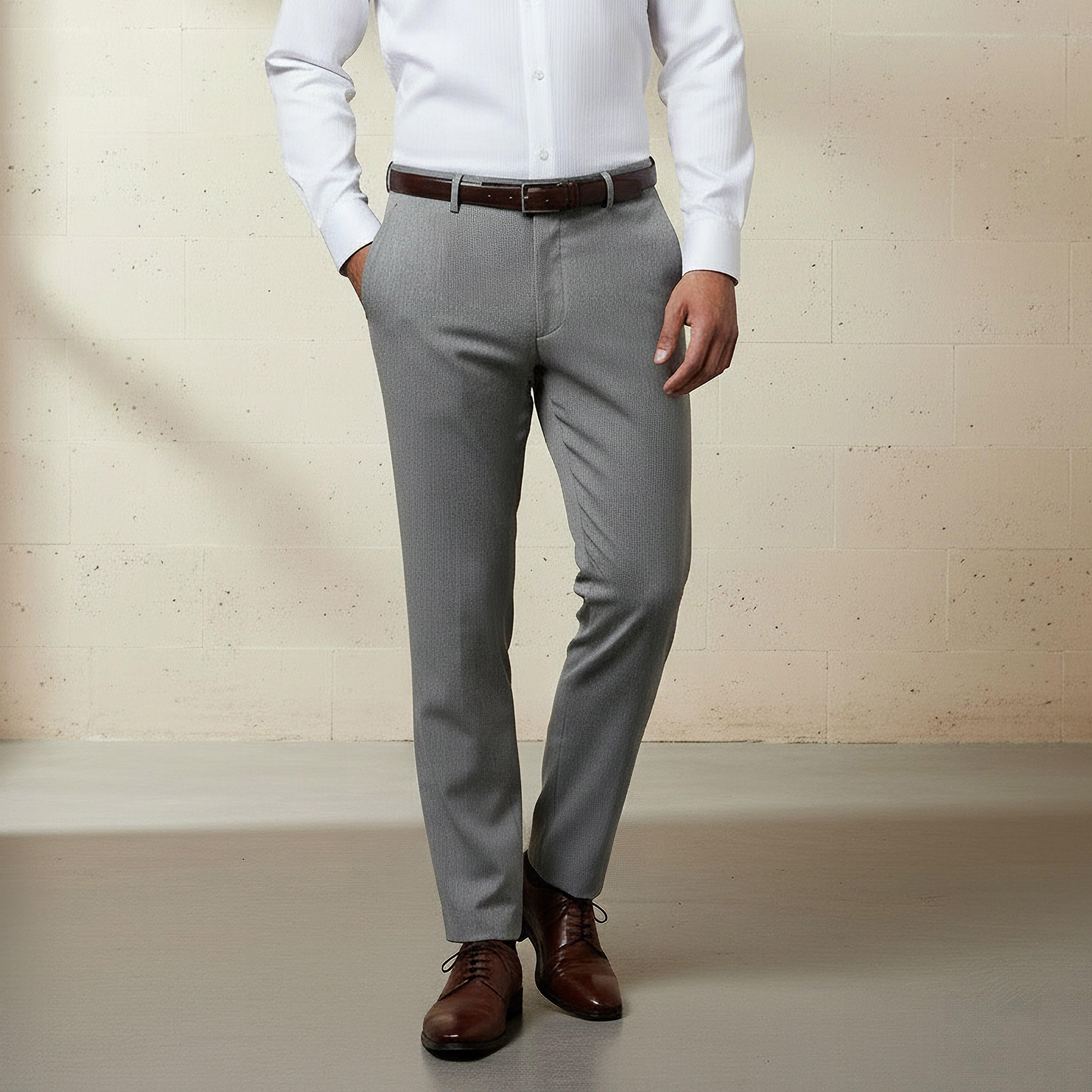 بنطلون بقصة سليم وخصر مرن وحزام -men-clothing-bottoms-trousersandchinos-trousers-image-4