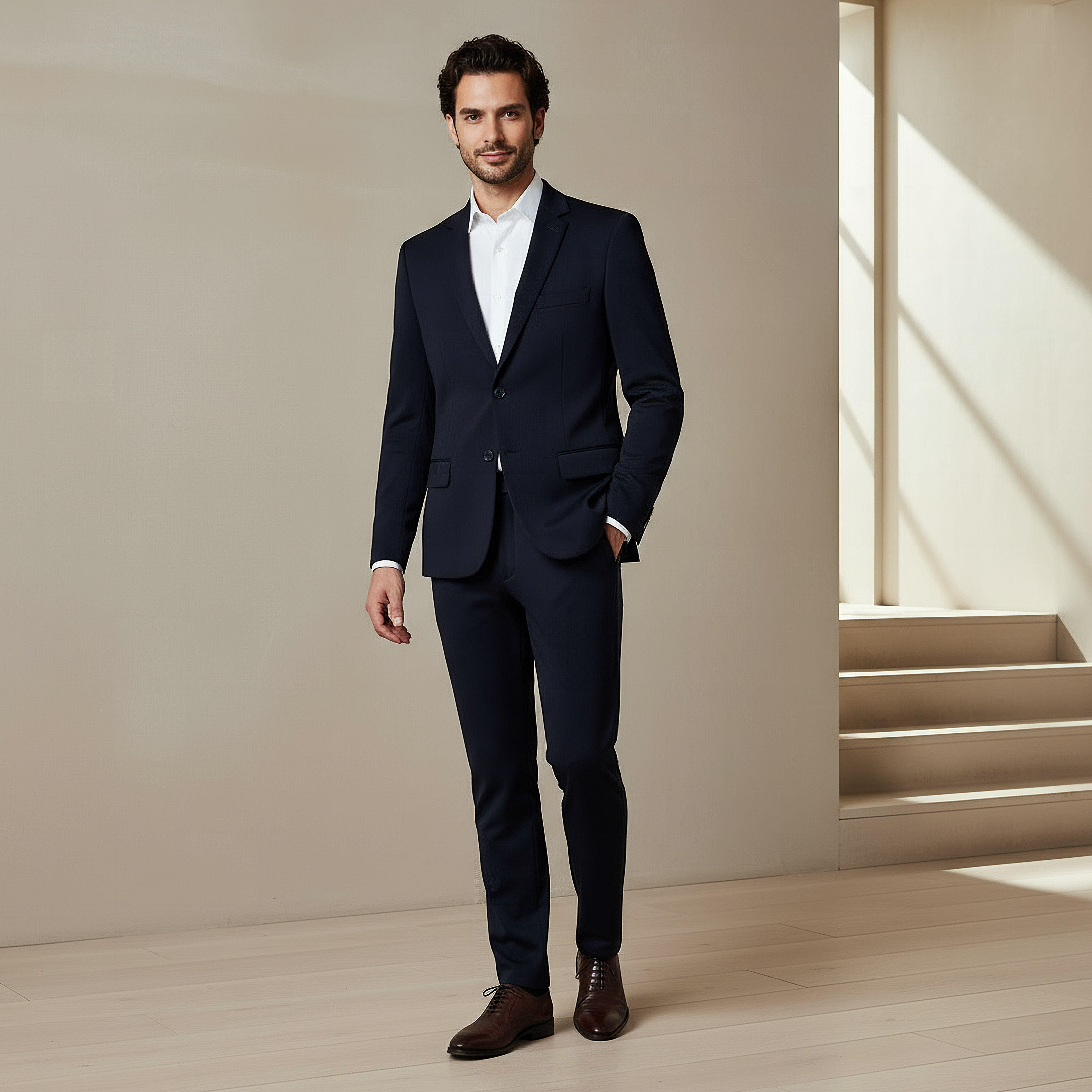 Men Slim Fit Notched Lapel Blazer-men-winterwear-jacketsandblazers-image-2