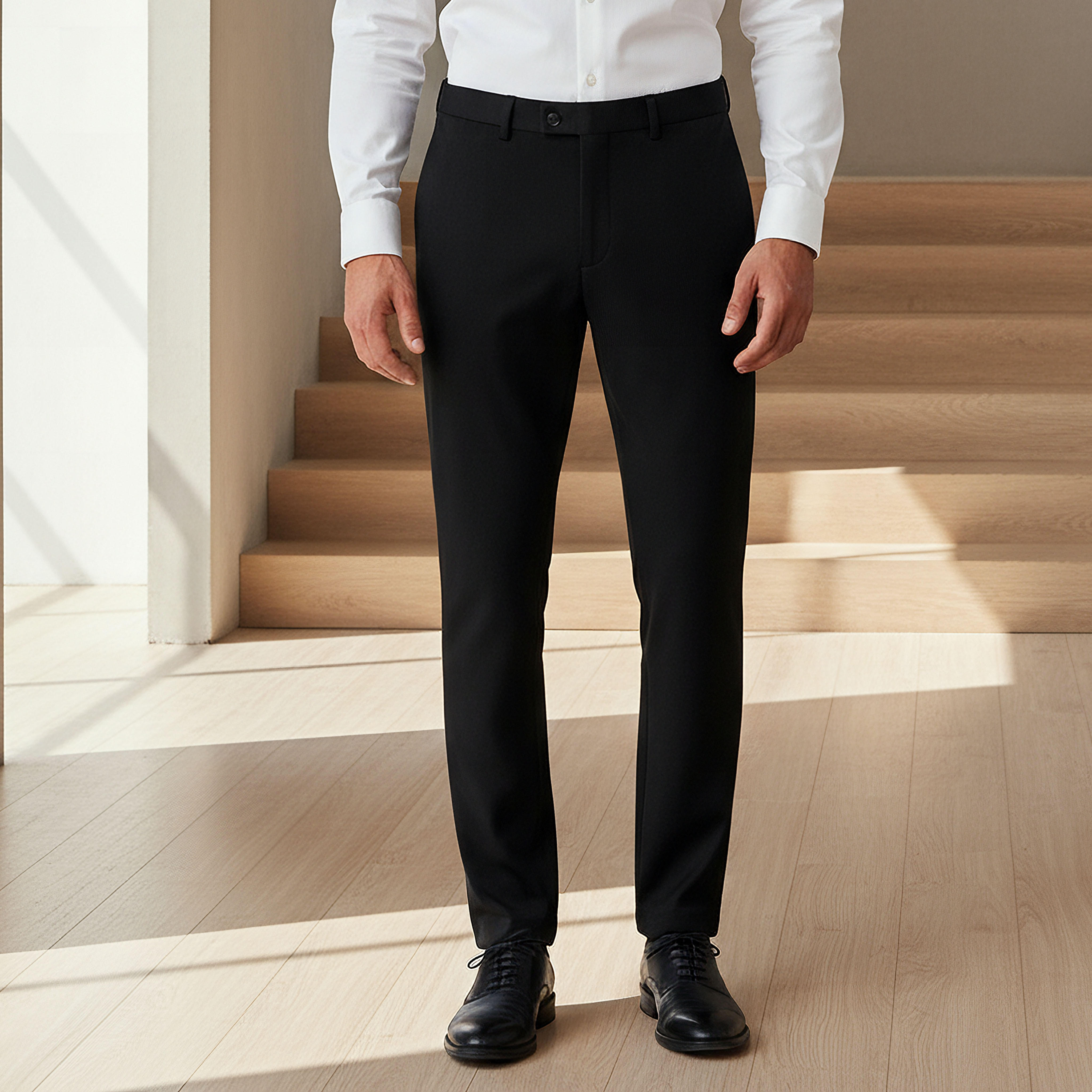 Slim Fit Flexi Waist Trousers-men-clothing-coordsets-image-1