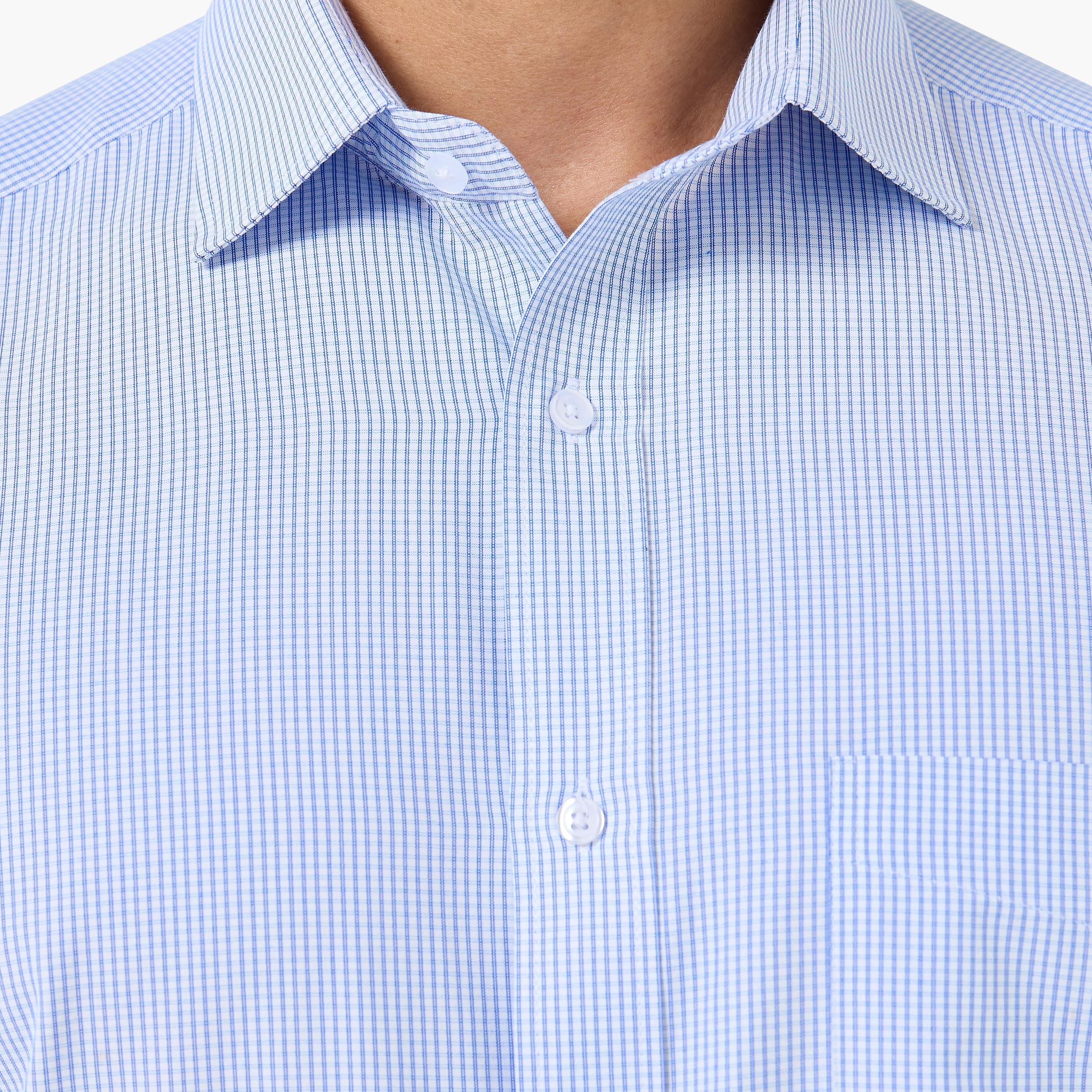 Men Regular Fit Collared Checked Long Sleeves Shirt-men-clothing-shirts-image-2