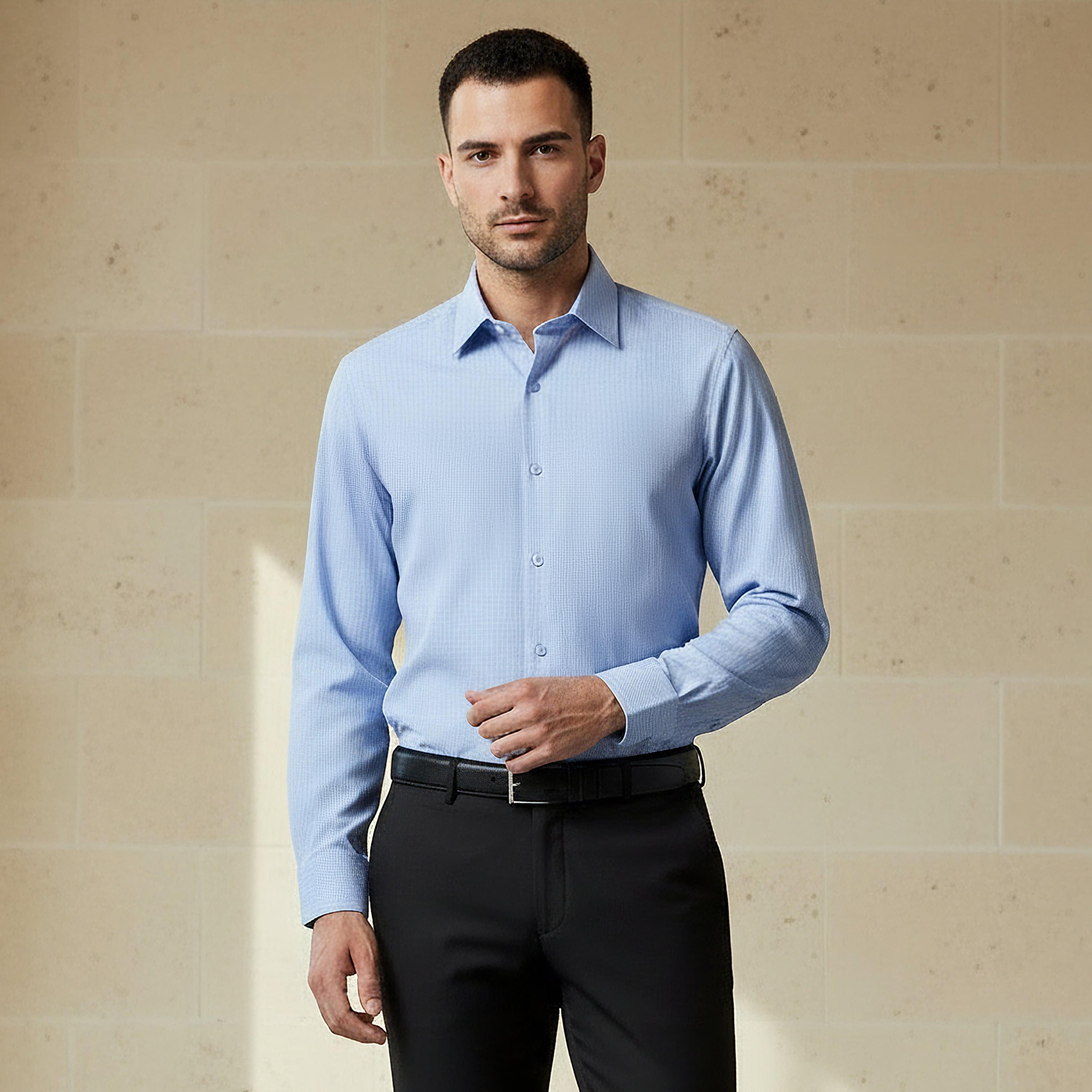 Men Regular Fit Collared Checked Long Sleeves Shirt-PROMO_SP_KSA_6_BUY3FORSAR119_130625-image-1