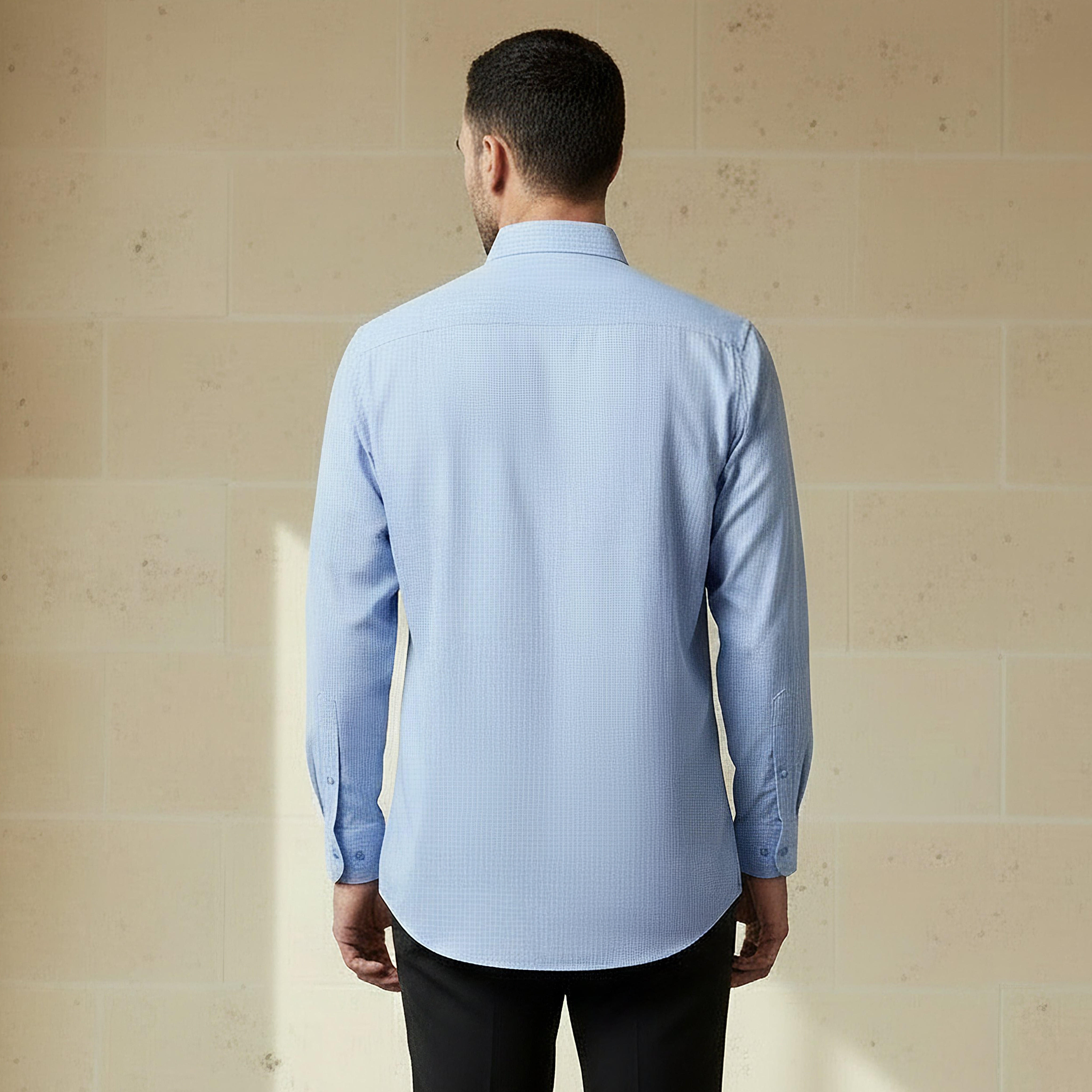 Men Regular Fit Collared Checked Long Sleeves Shirt-PROMO_SP_KSA_6_BUY3FORSAR119_130625-image-3