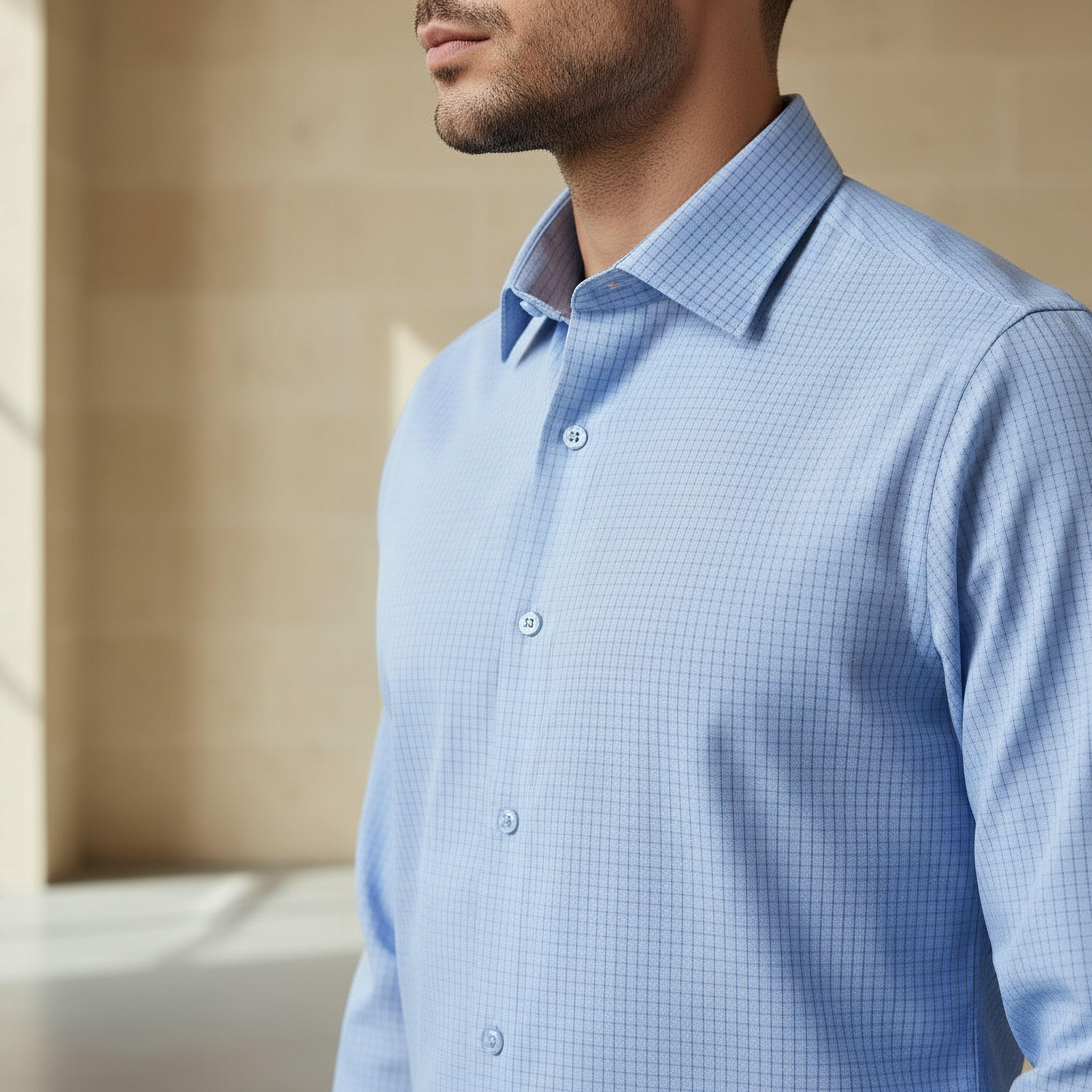 Men Regular Fit Collared Checked Long Sleeves Shirt-PROMO_SP_KSA_6_BUY3FORSAR119_130625-image-4
