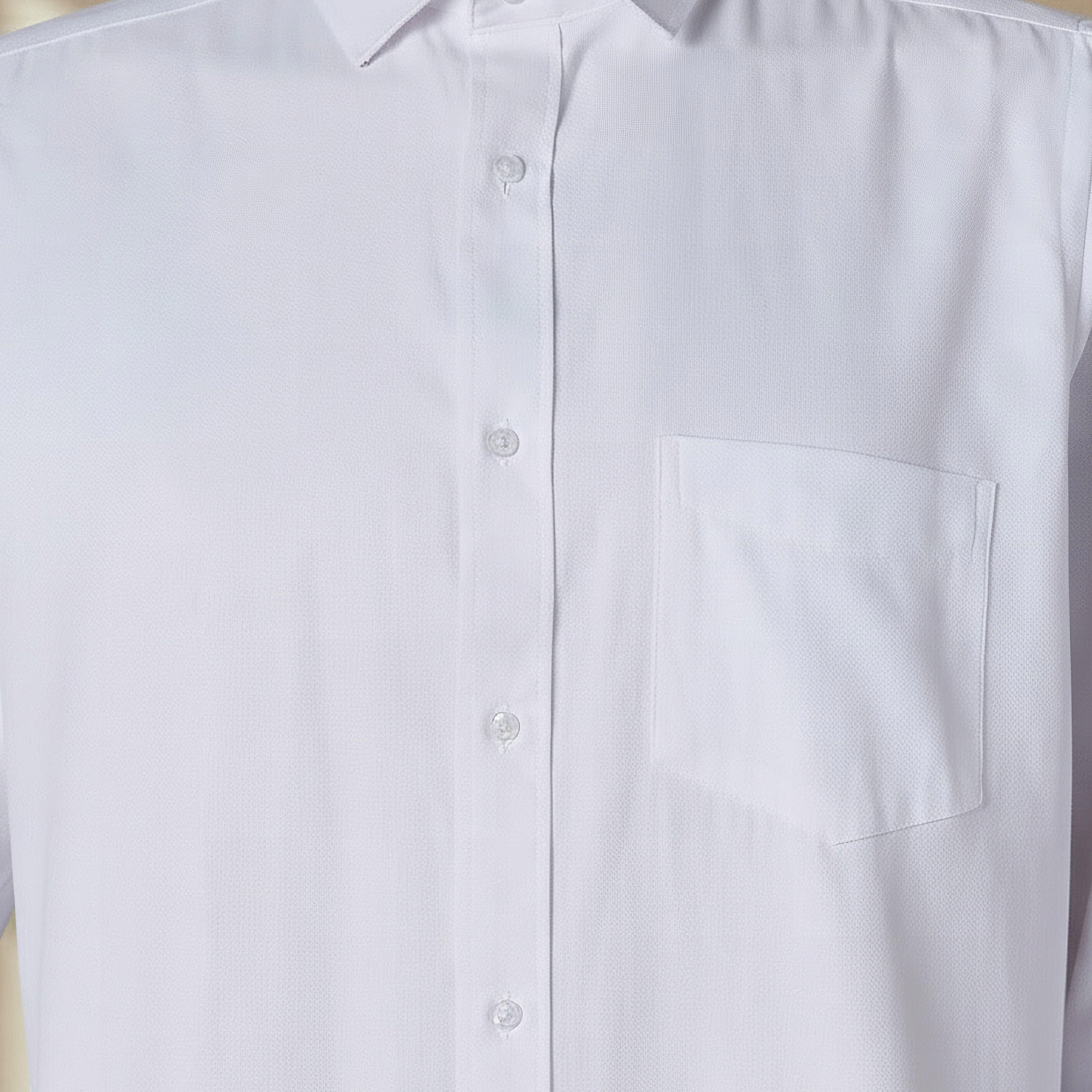 Men Regular Fit Collared Long Sleeves Dobby Shirt-men-clothing-shirts-image-1