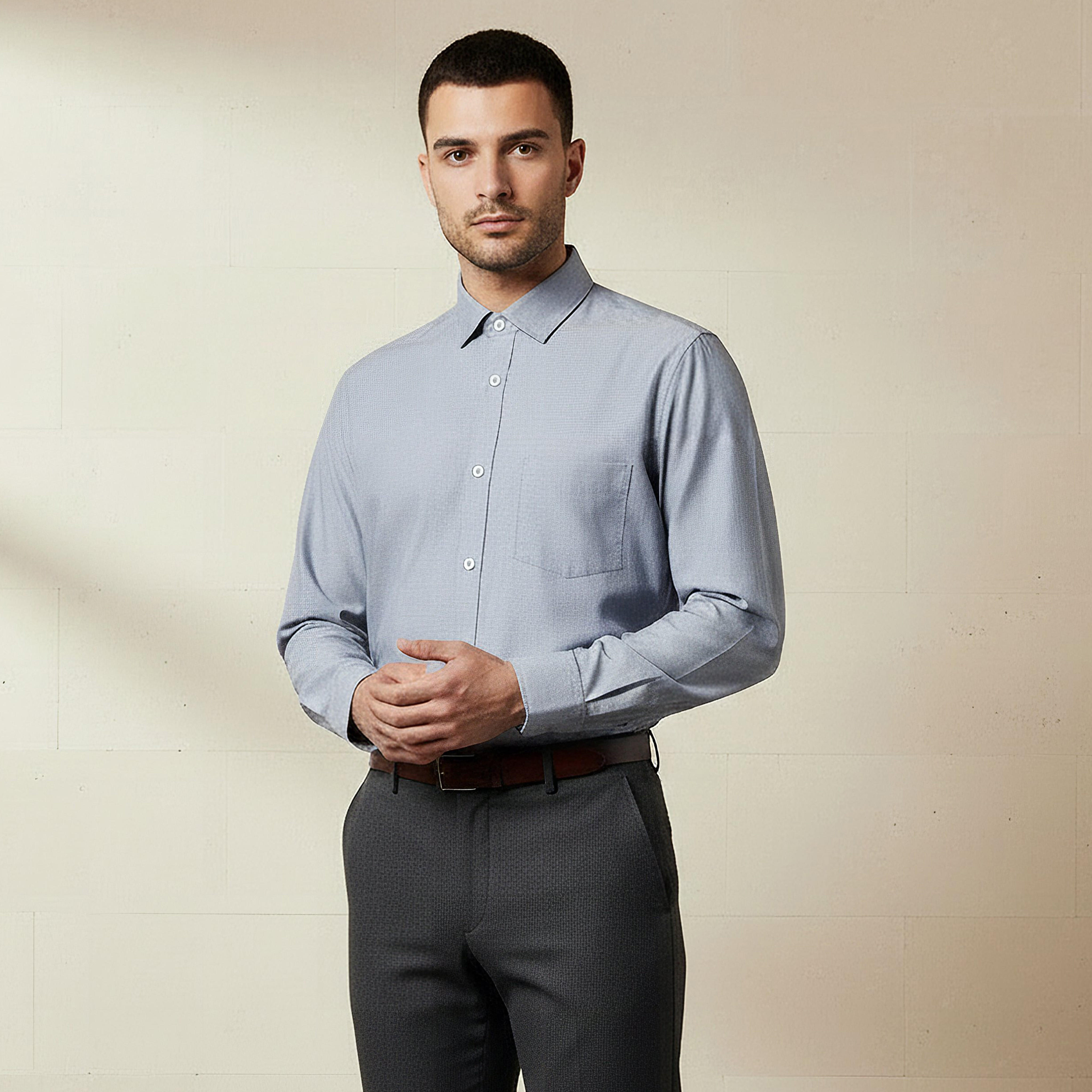 Men Regular Fit Collared Philaphil Long Sleeves Shirt-men-clothing-shirts-image-1