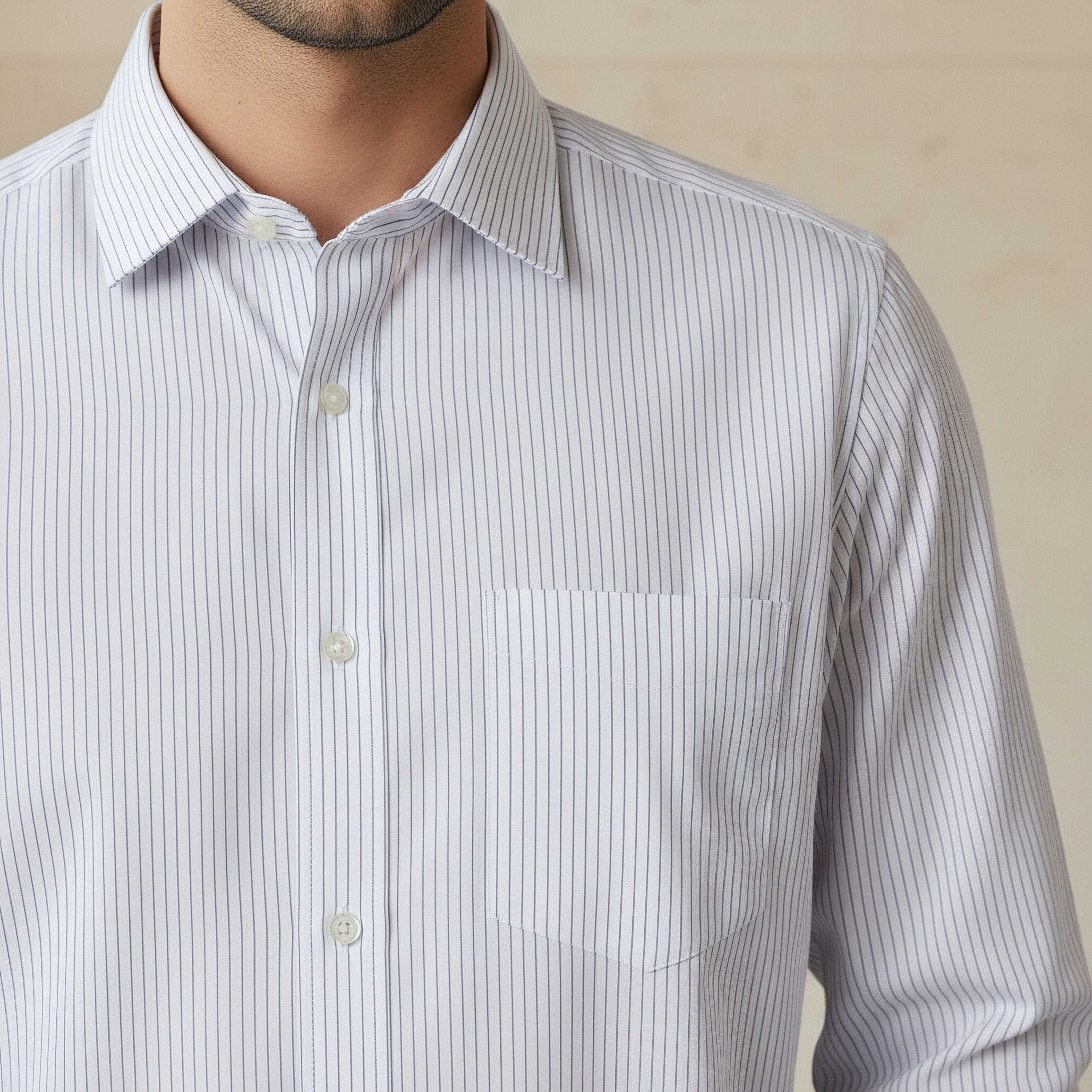 قميص مخطط بياقة عادية وأكمام طويلة للرجال-men-clothing-shirts-image-3