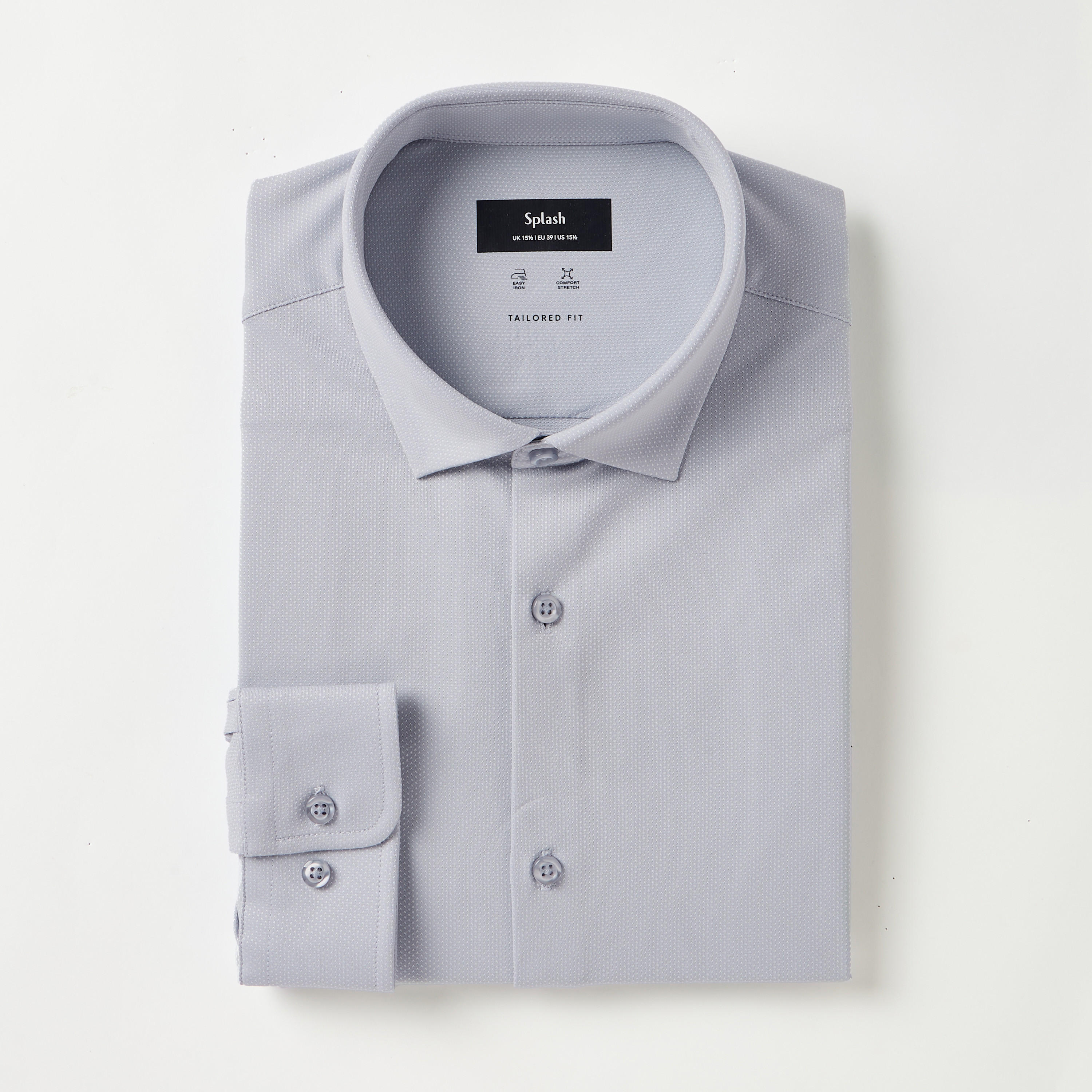 Men Regular Fit Collared Textured Long Sleeves Shirt-men-clothing-shirts-image-6