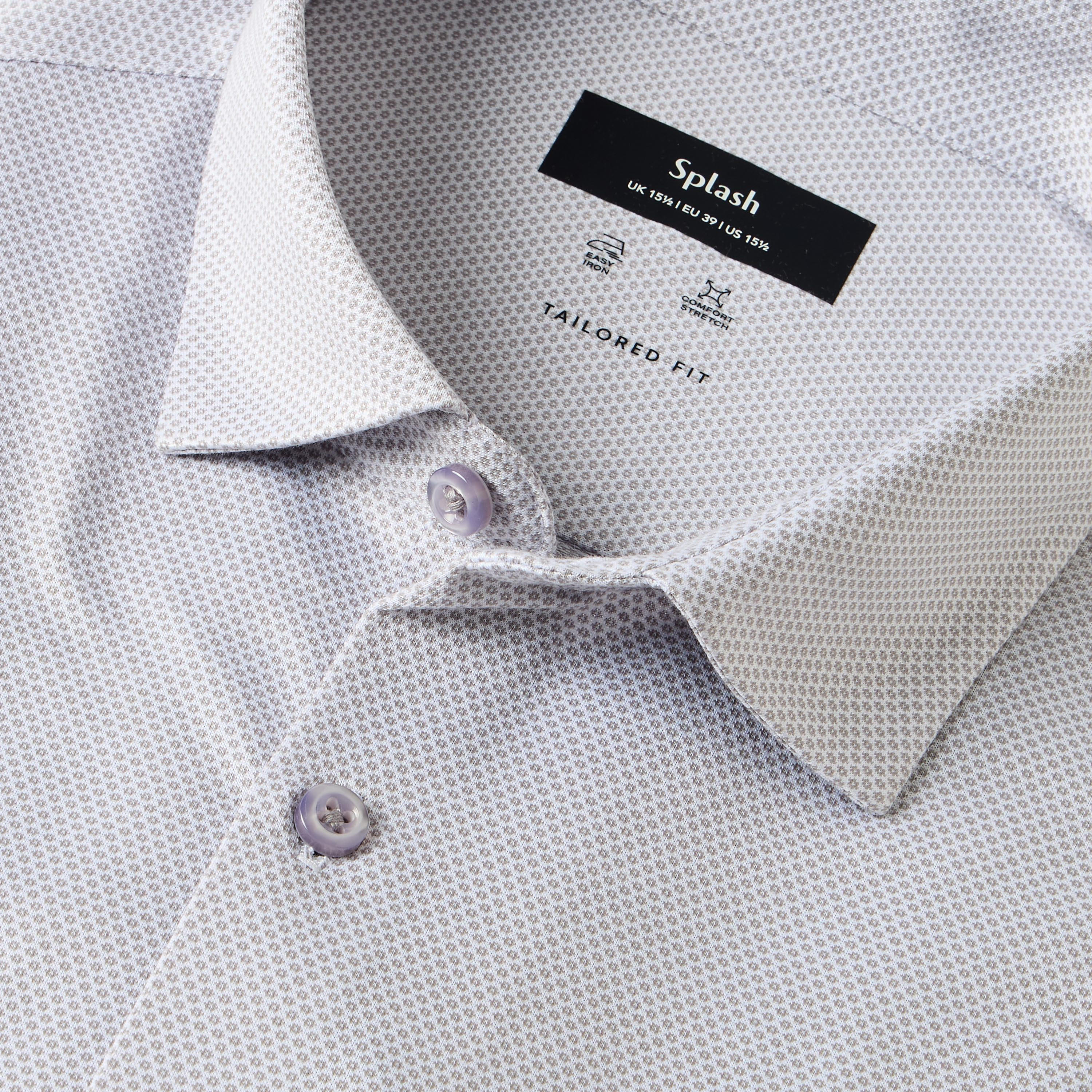 Men Regular Fit Collared Textured Long Sleeves Shirt-men-clothing-shirts-image-2