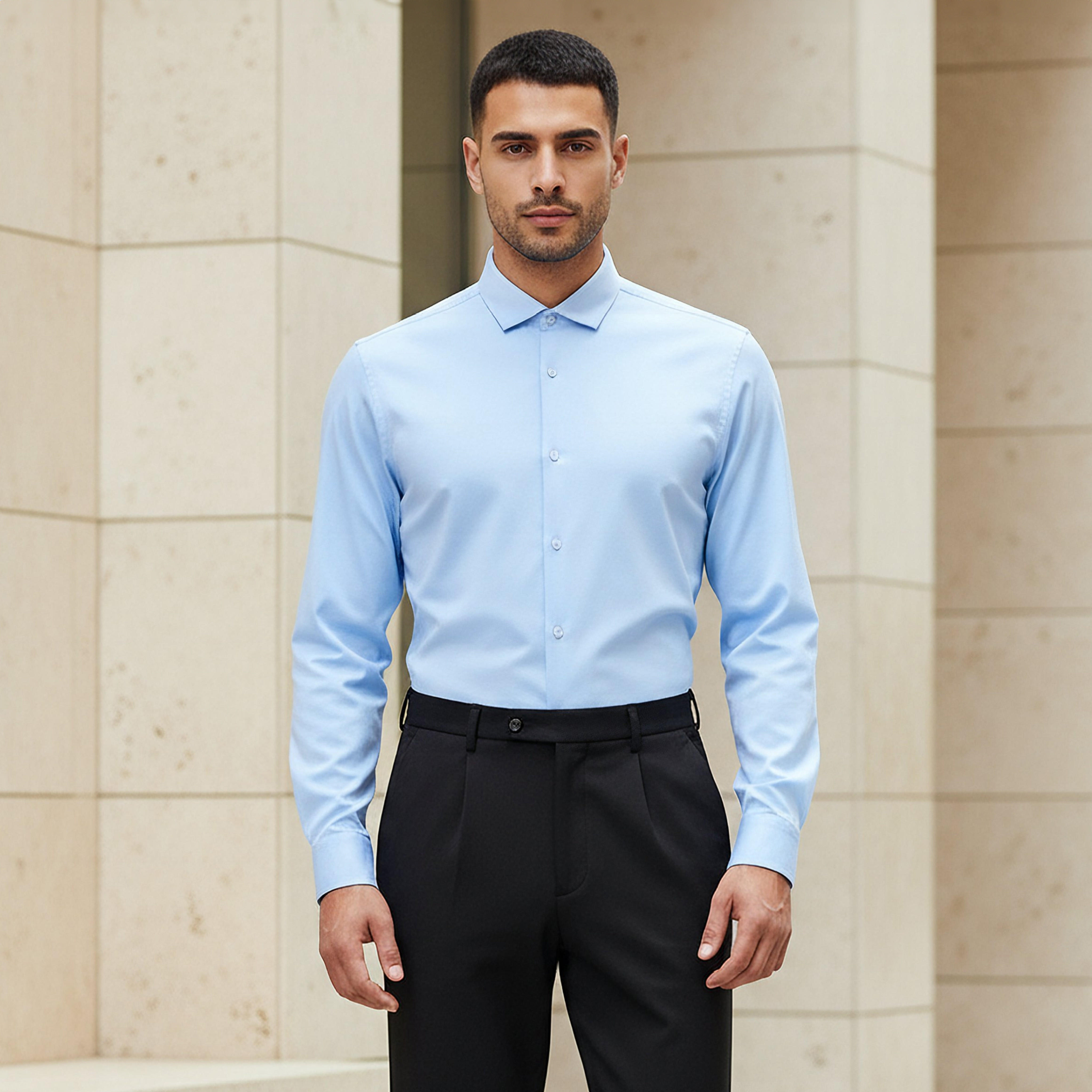 Men Regular Fit Collared Long Sleeves Shirt-men-clothing-shirts-image-1