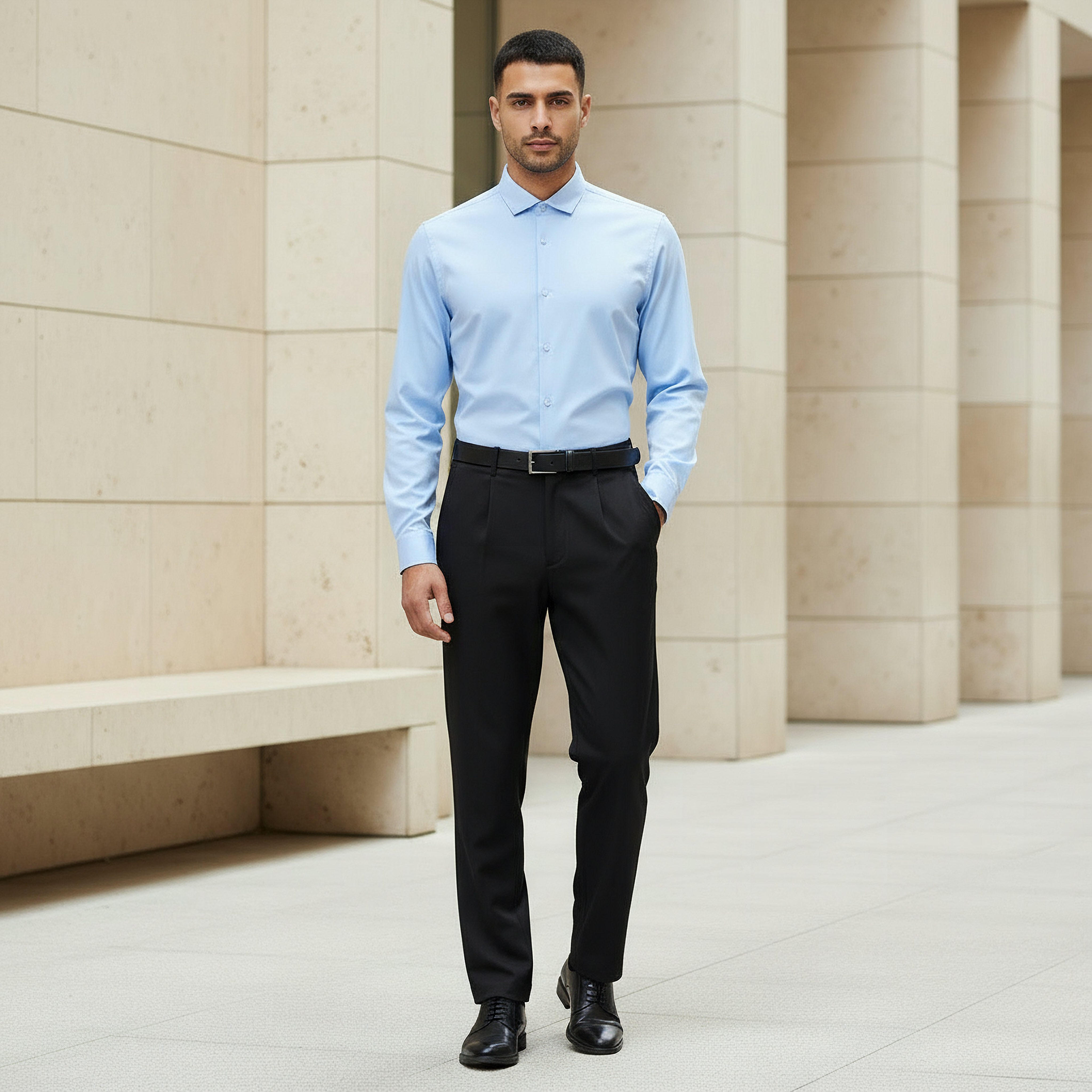 Men Regular Fit Collared Long Sleeves Shirt-men-clothing-shirts-image-4