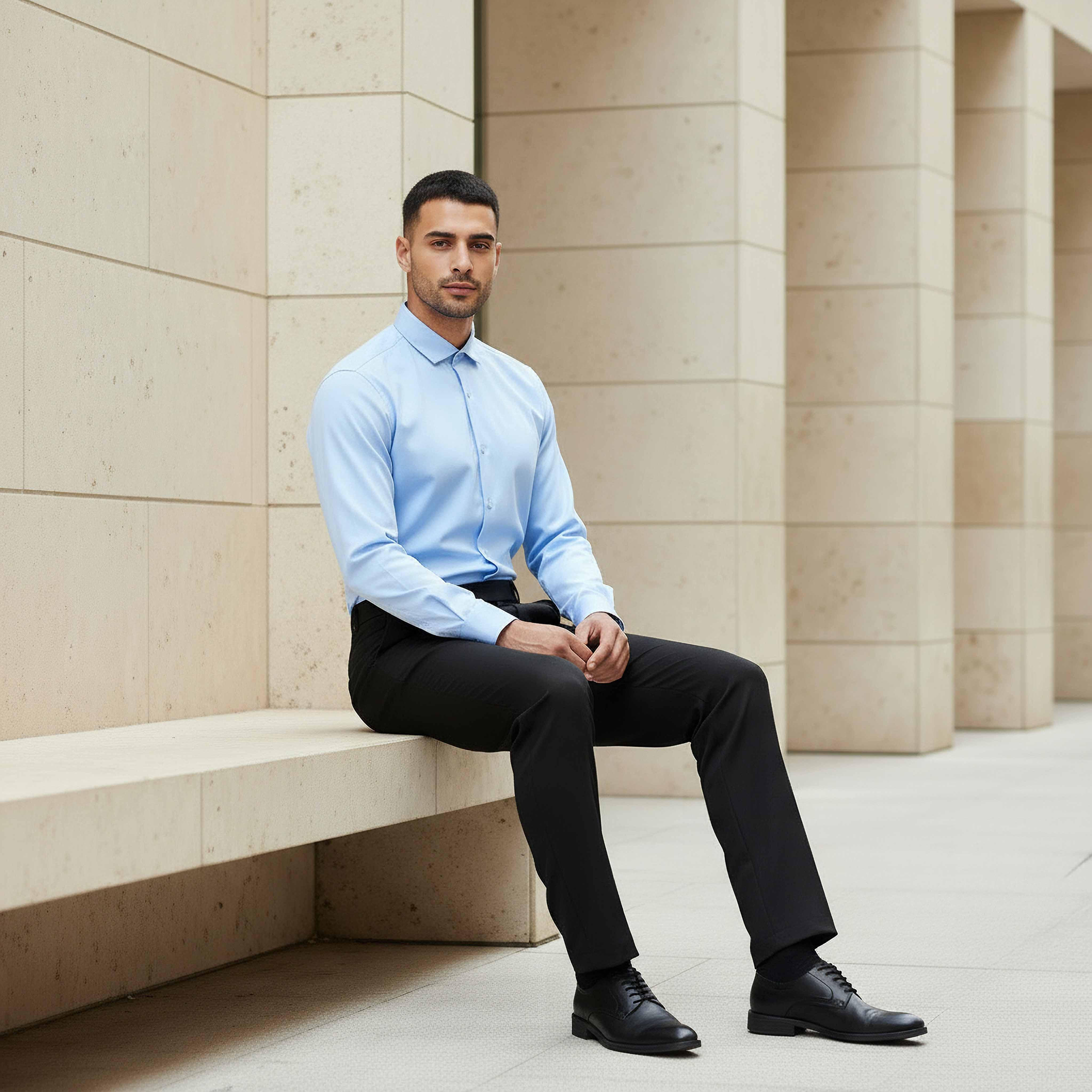 Men Regular Fit Collared Long Sleeves Shirt-men-clothing-shirts-image-5