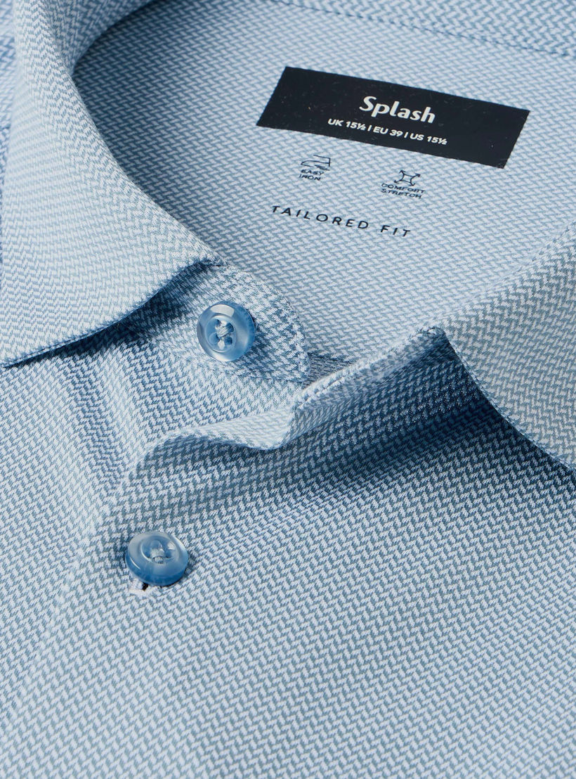 قميص بارز الملمس بقصة عادية وياقة وأكمام طويلة للرجال-men-clothing-shirts-image-5