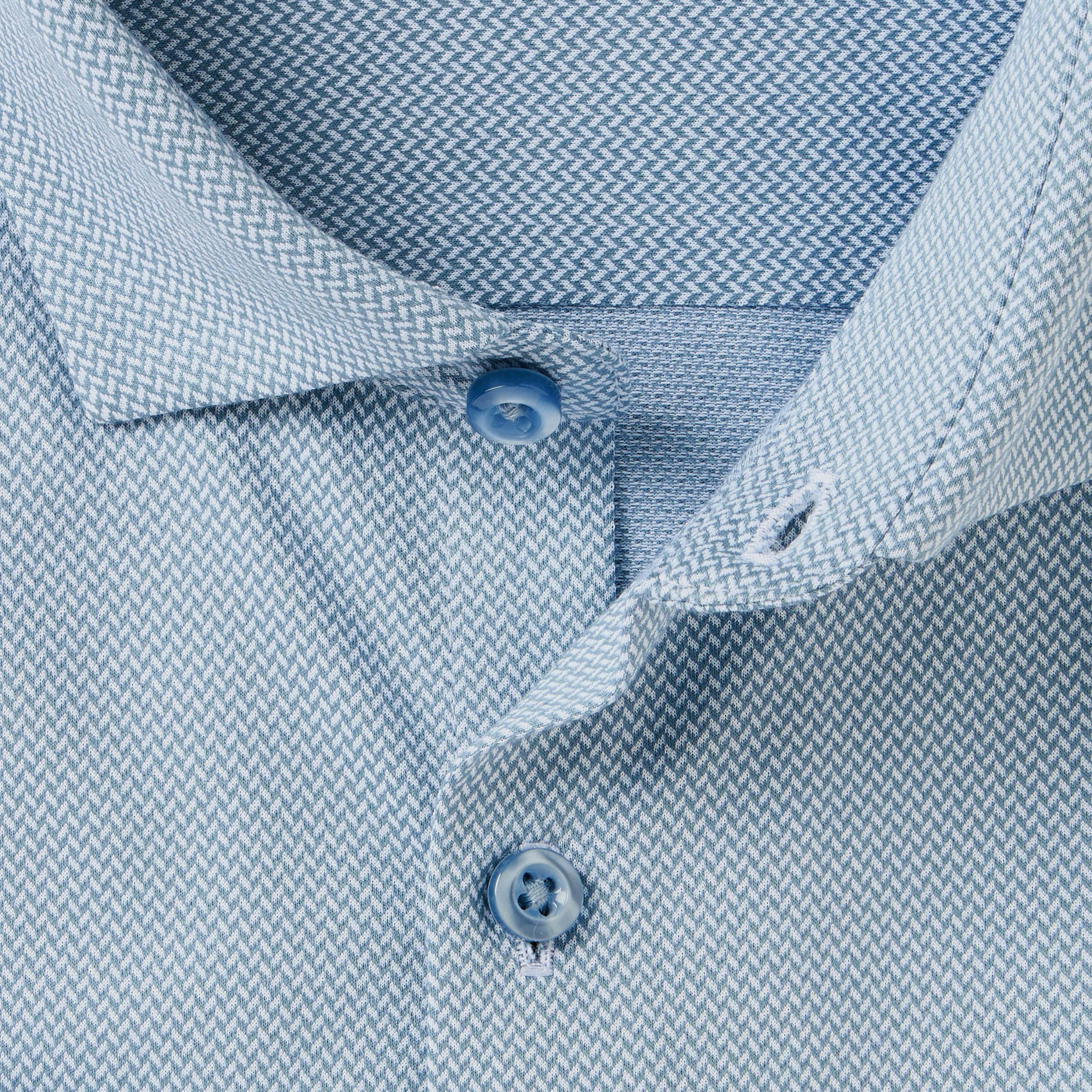 قميص بارز الملمس بقصة عادية وياقة وأكمام طويلة للرجال-men-clothing-shirts-image-1