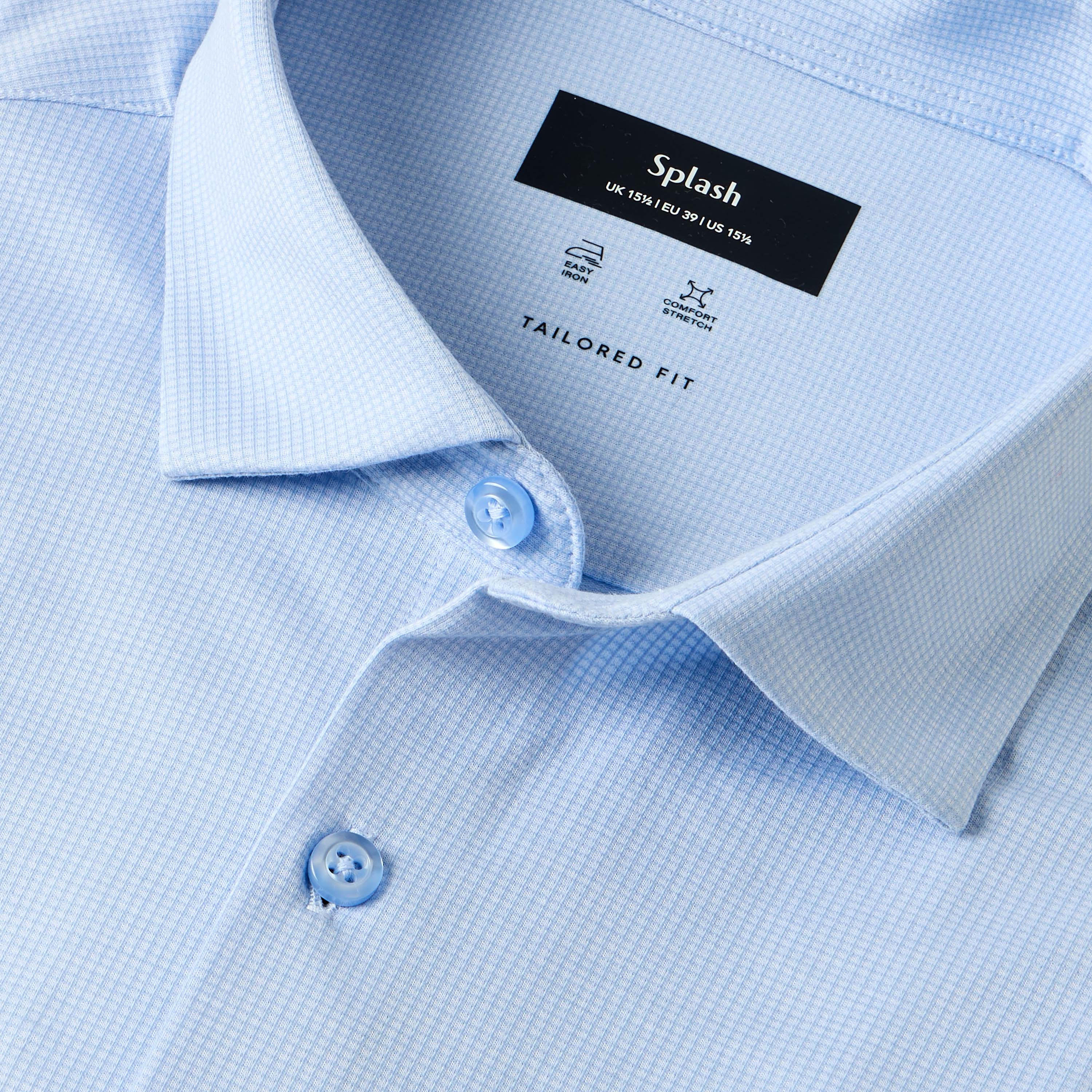 Men Regular Fit Collared Textured Long Sleeves Shirt-men-clothing-shirts-image-2