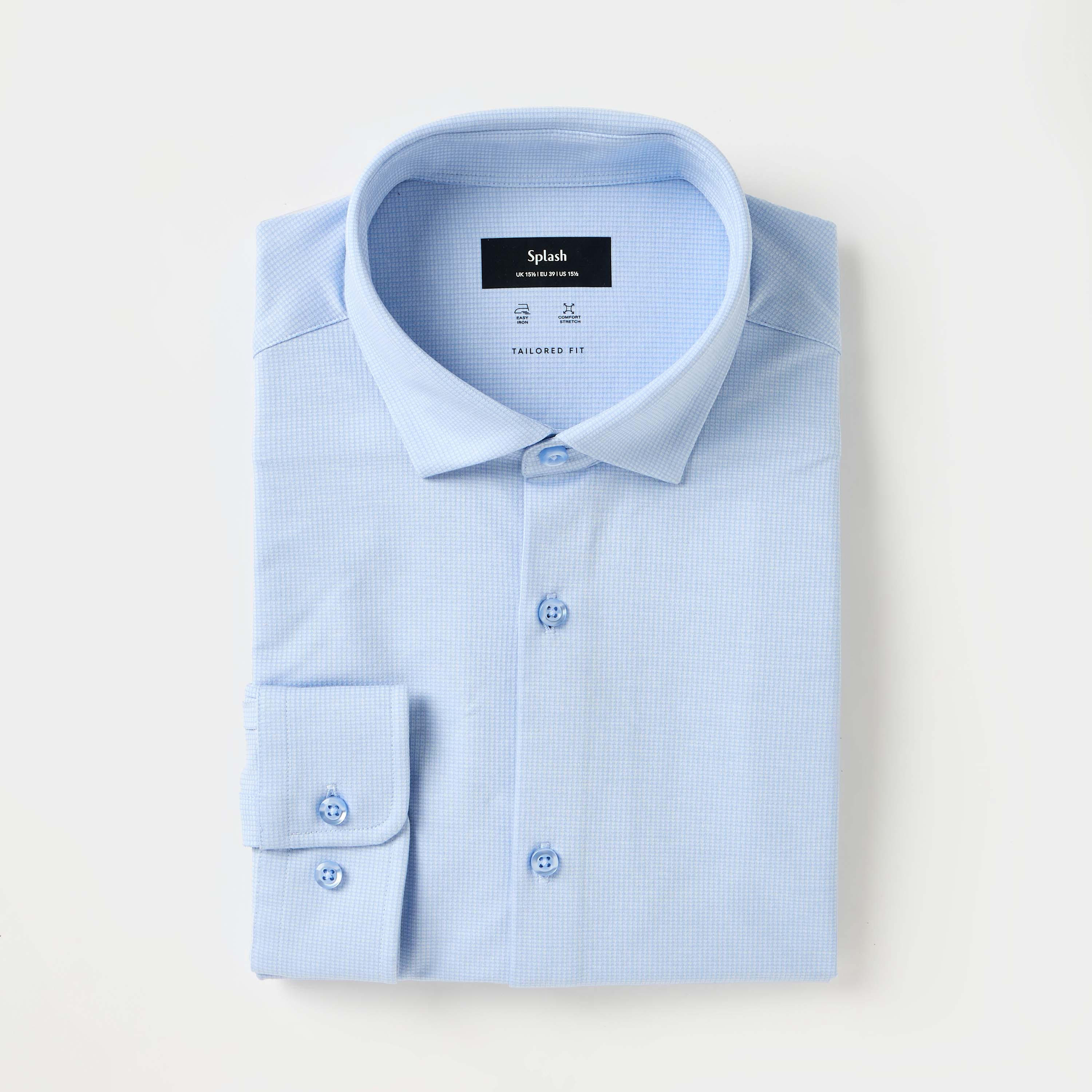 Men Regular Fit Collared Textured Long Sleeves Shirt-men-clothing-shirts-image-6