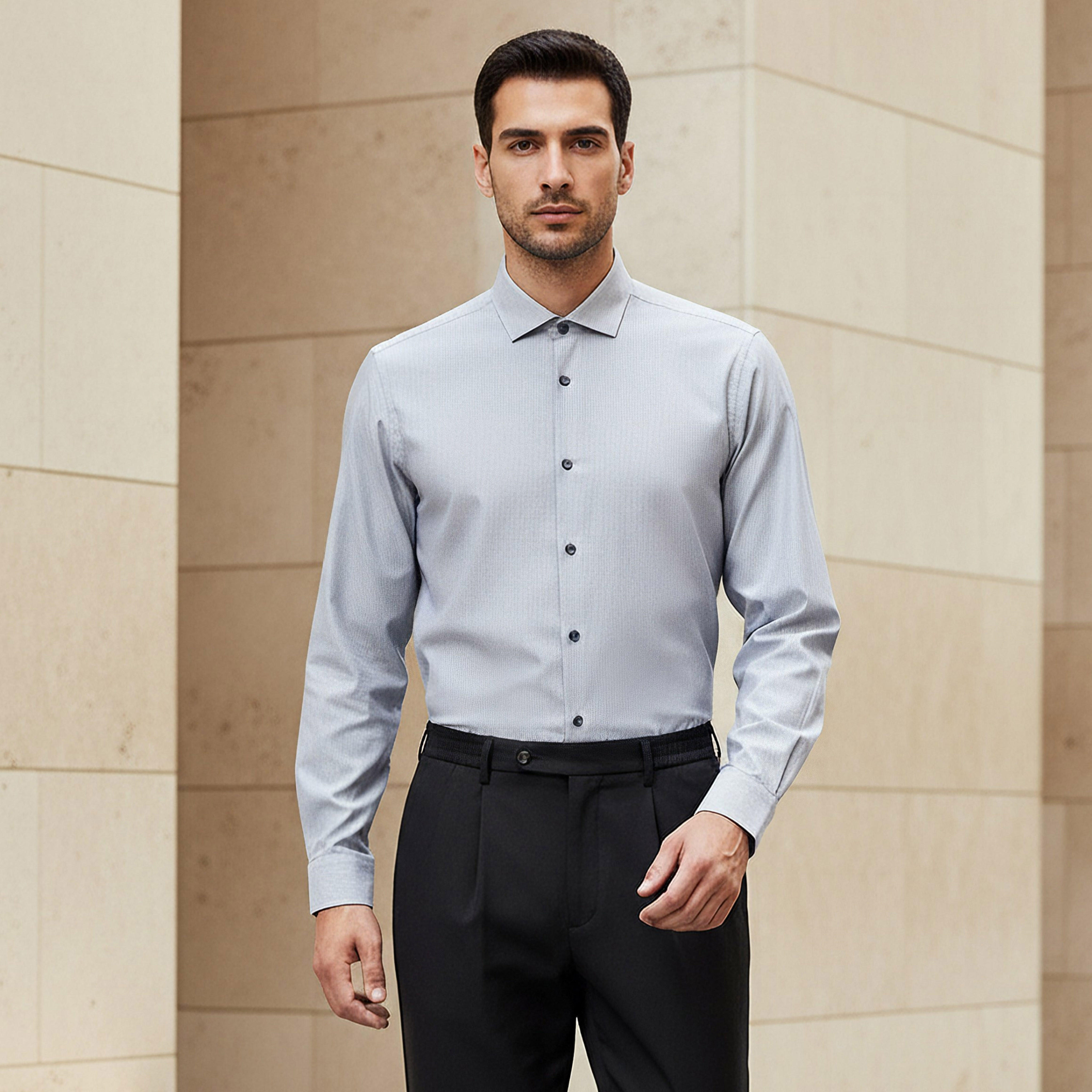 قميص رجالي مخطط بأكمام طويلة وياقة وقصة عادية-men-clothing-shirts-image-8