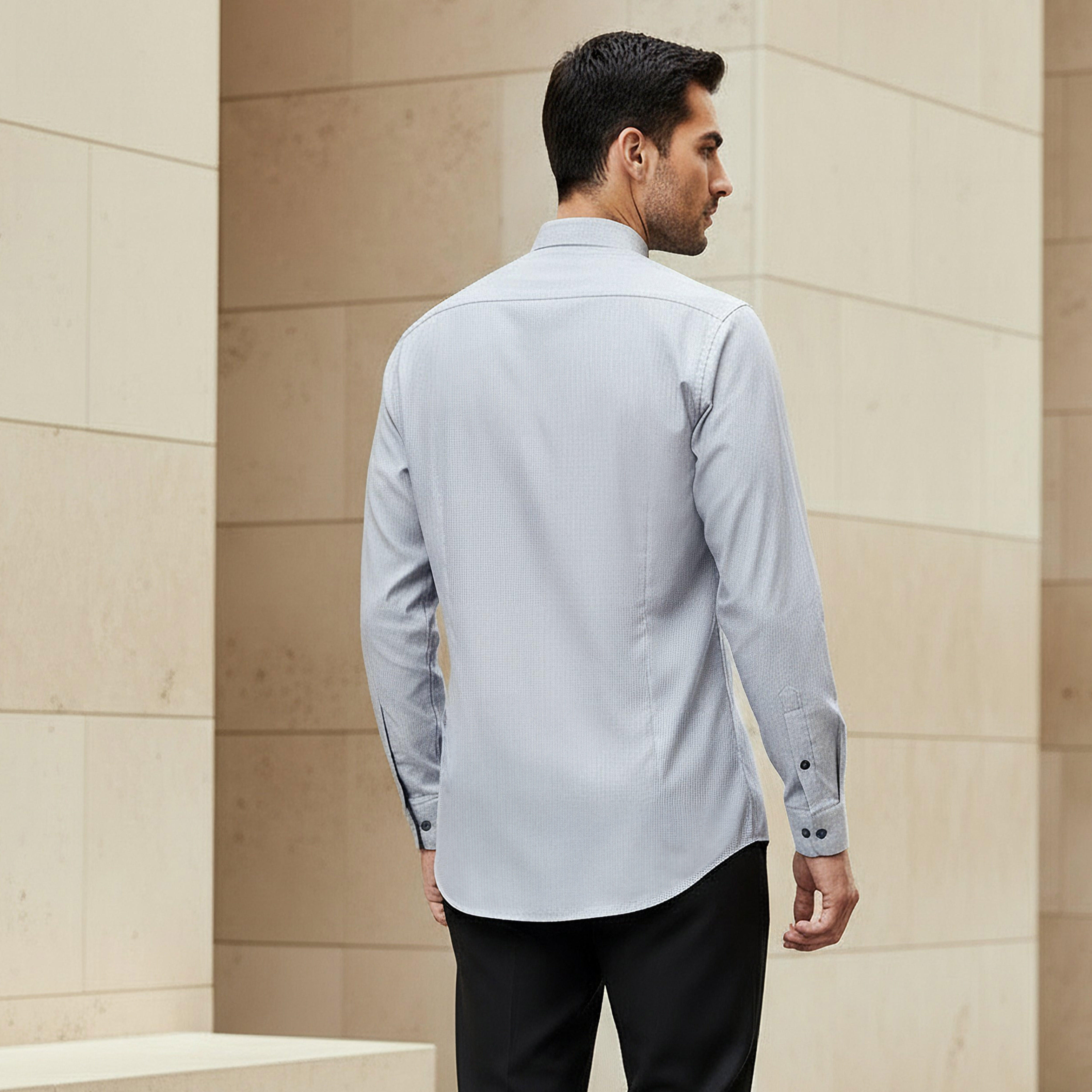 قميص رجالي مخطط بأكمام طويلة وياقة وقصة عادية-men-clothing-shirts-image-6