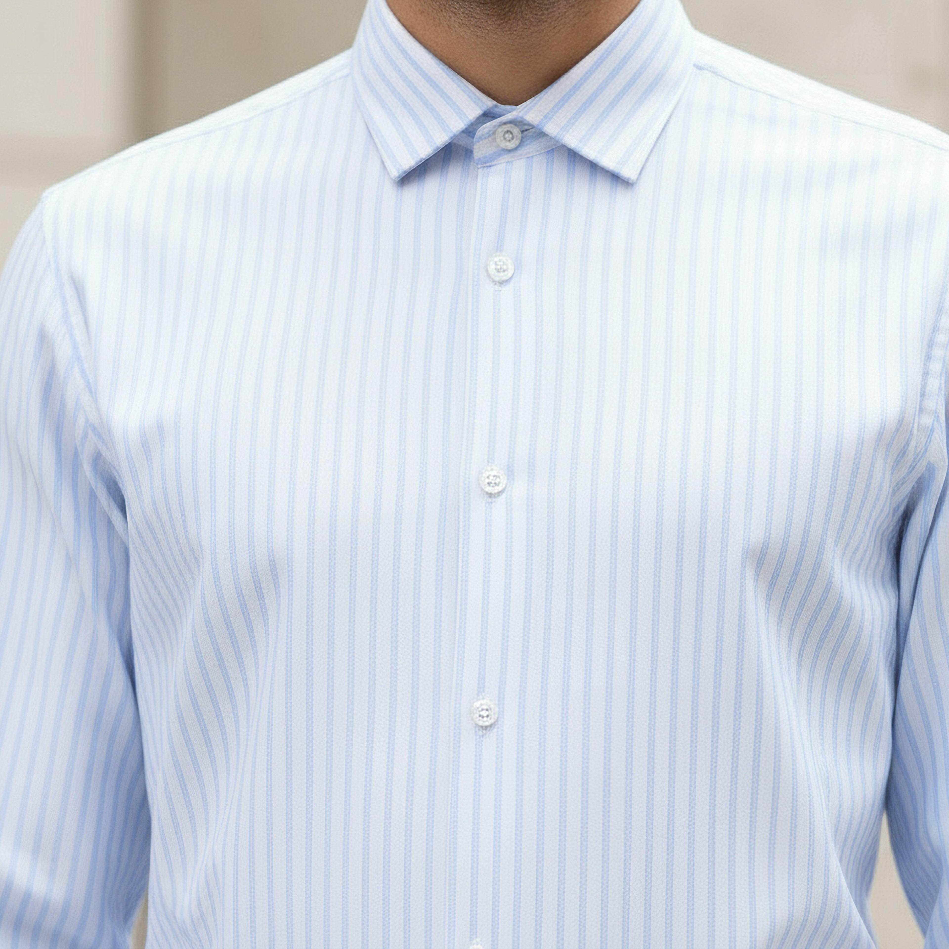 Men Regular Fit Collared Striped Long Sleeves Shirt-men-clothing-shirts-image-7