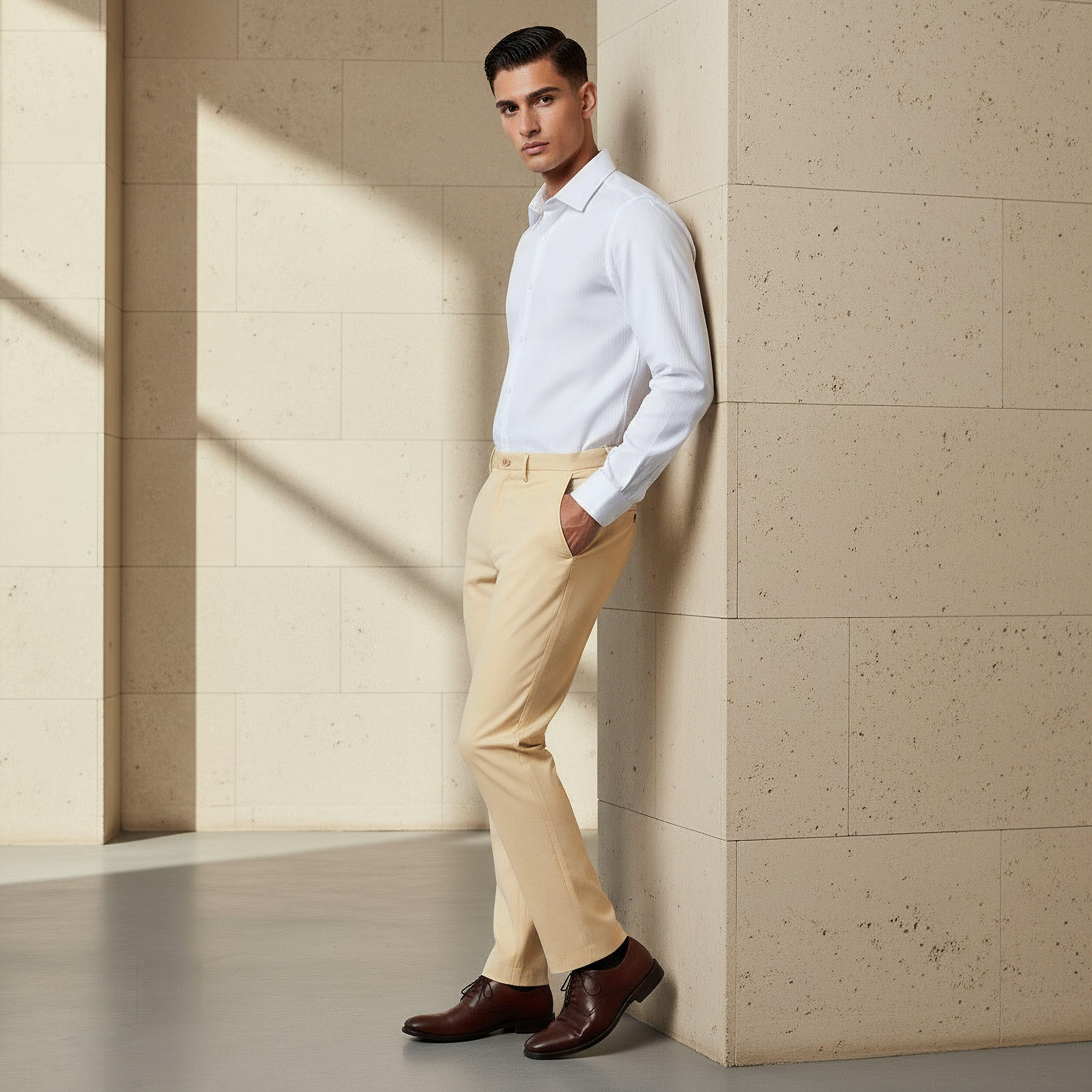 Slim Fit Flexi Waist Trousers-men-clothing-bottoms-trousersandchinos-trousers-image-2