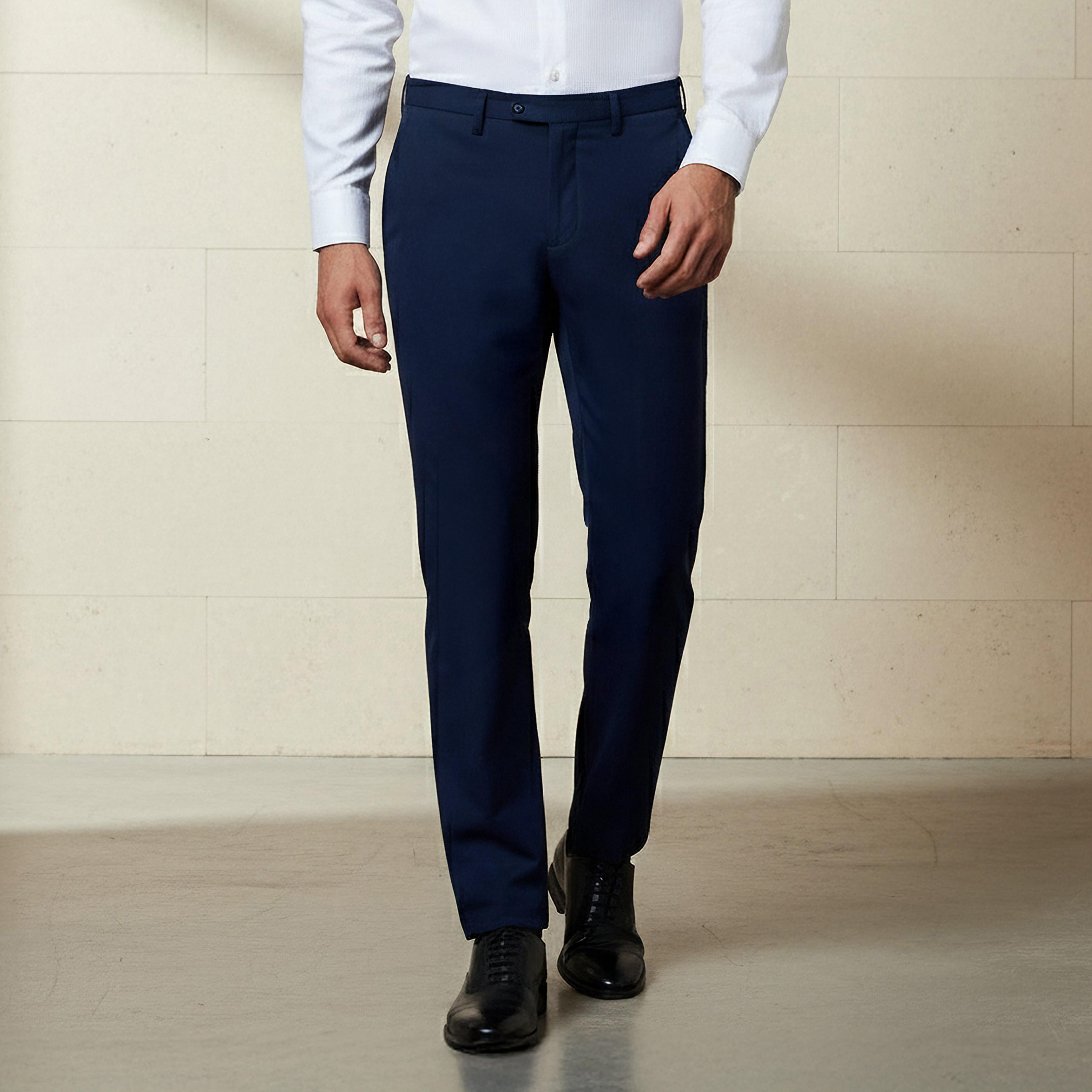 Slim Fit Flexi Waist Trousers-men-clothing-bottoms-trousersandchinos-trousers-image-1